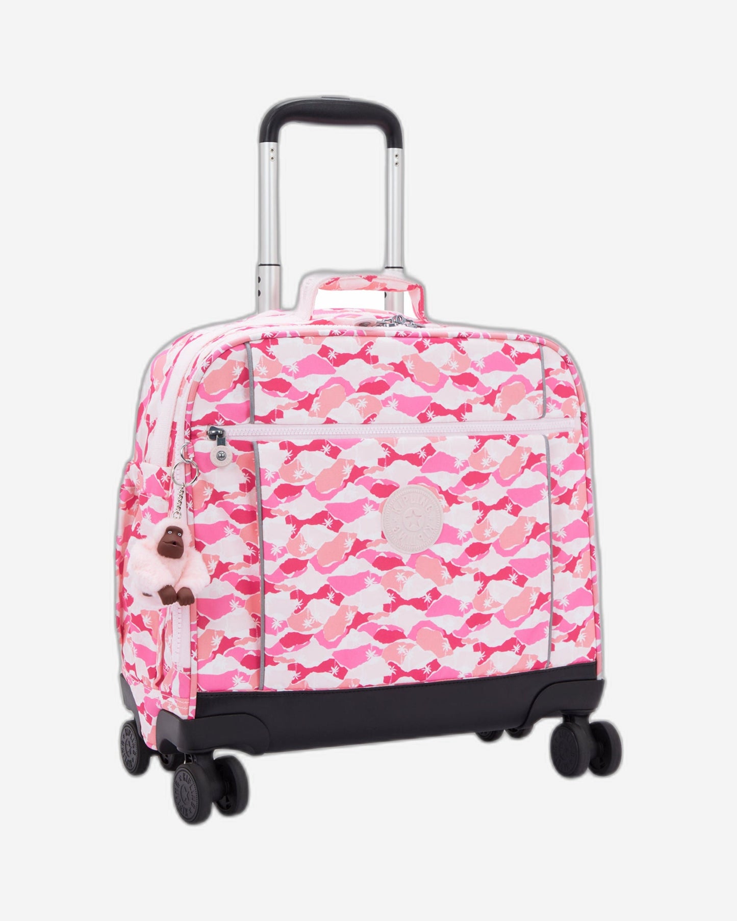 حقيبة Kipling New Storia Pink Palm ذات العجلات الكبيرة I4847-1BV