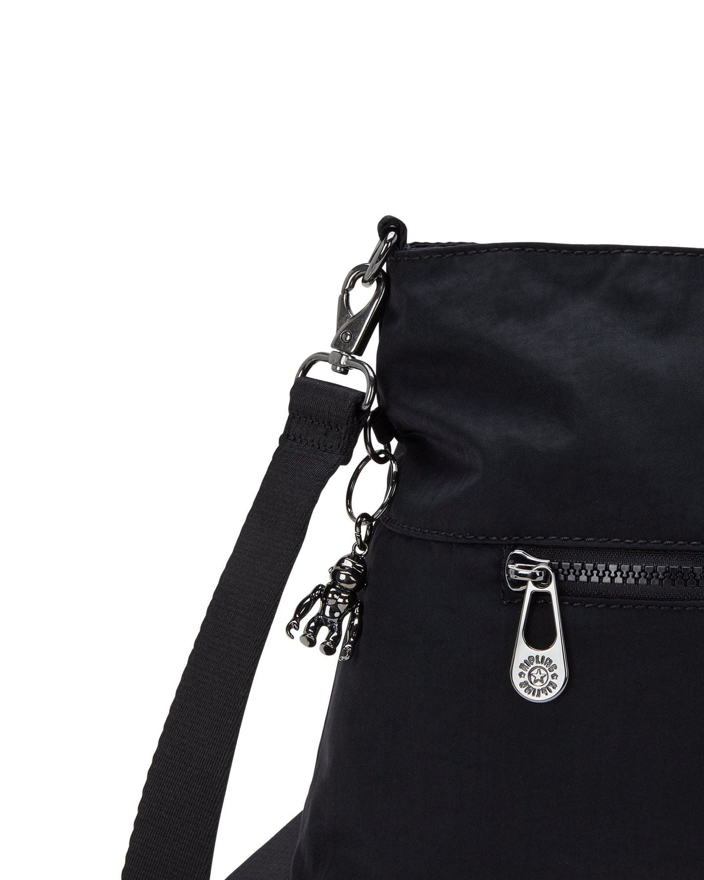 حقيبة كتف Kipling Pollie M Endless سوداء متوسطة الحجم I5346-TB4