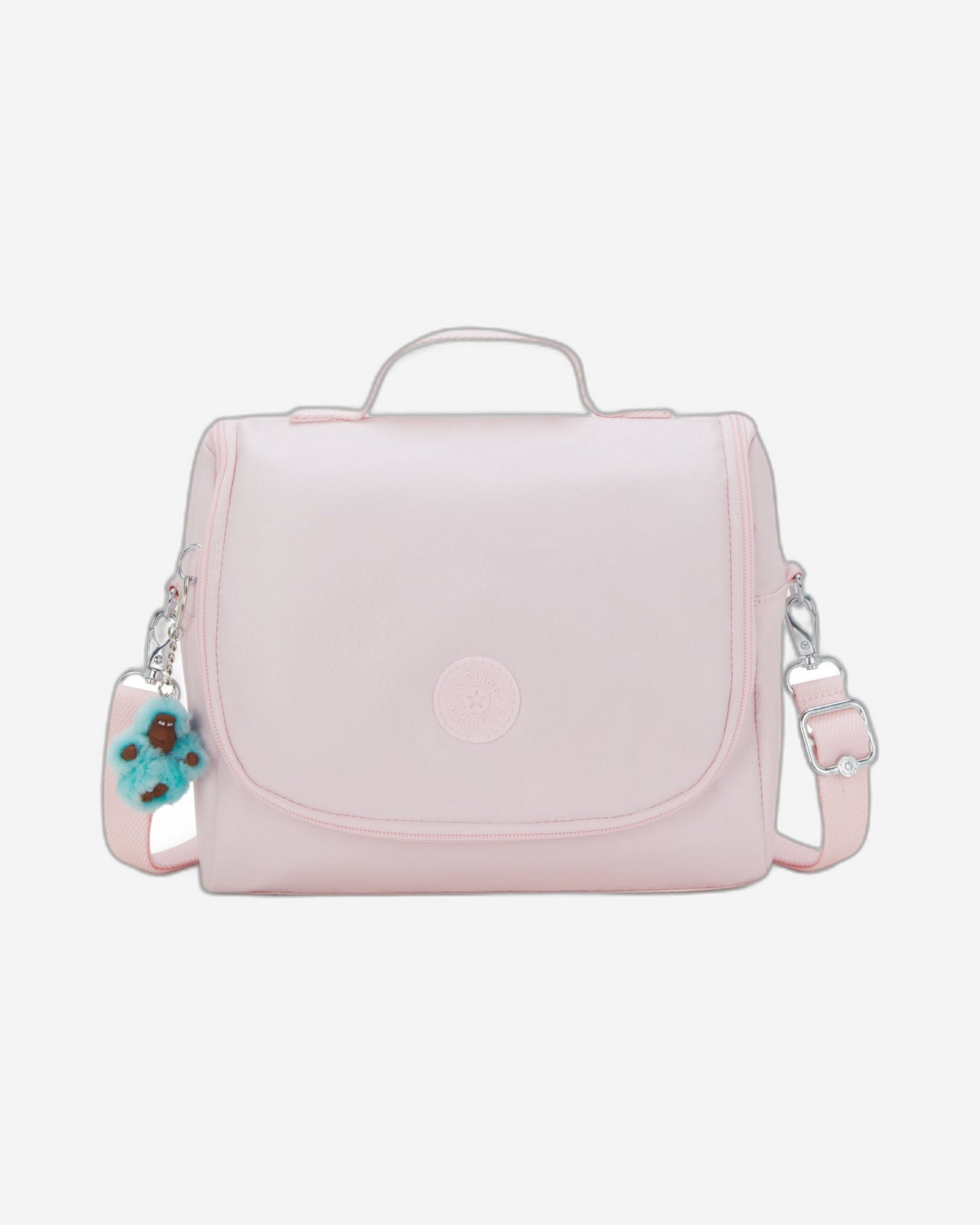 حقيبة غداء Kipling New Kichirou Sea Pink Met Large مع جراب عربة I5356-52J