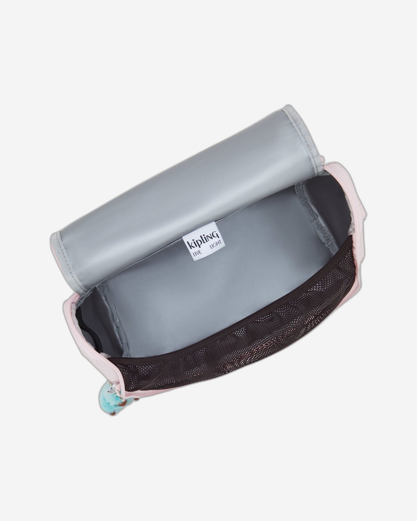 حقيبة غداء Kipling New Kichirou Sea Pink Met Large مع جراب عربة I5356-52J
