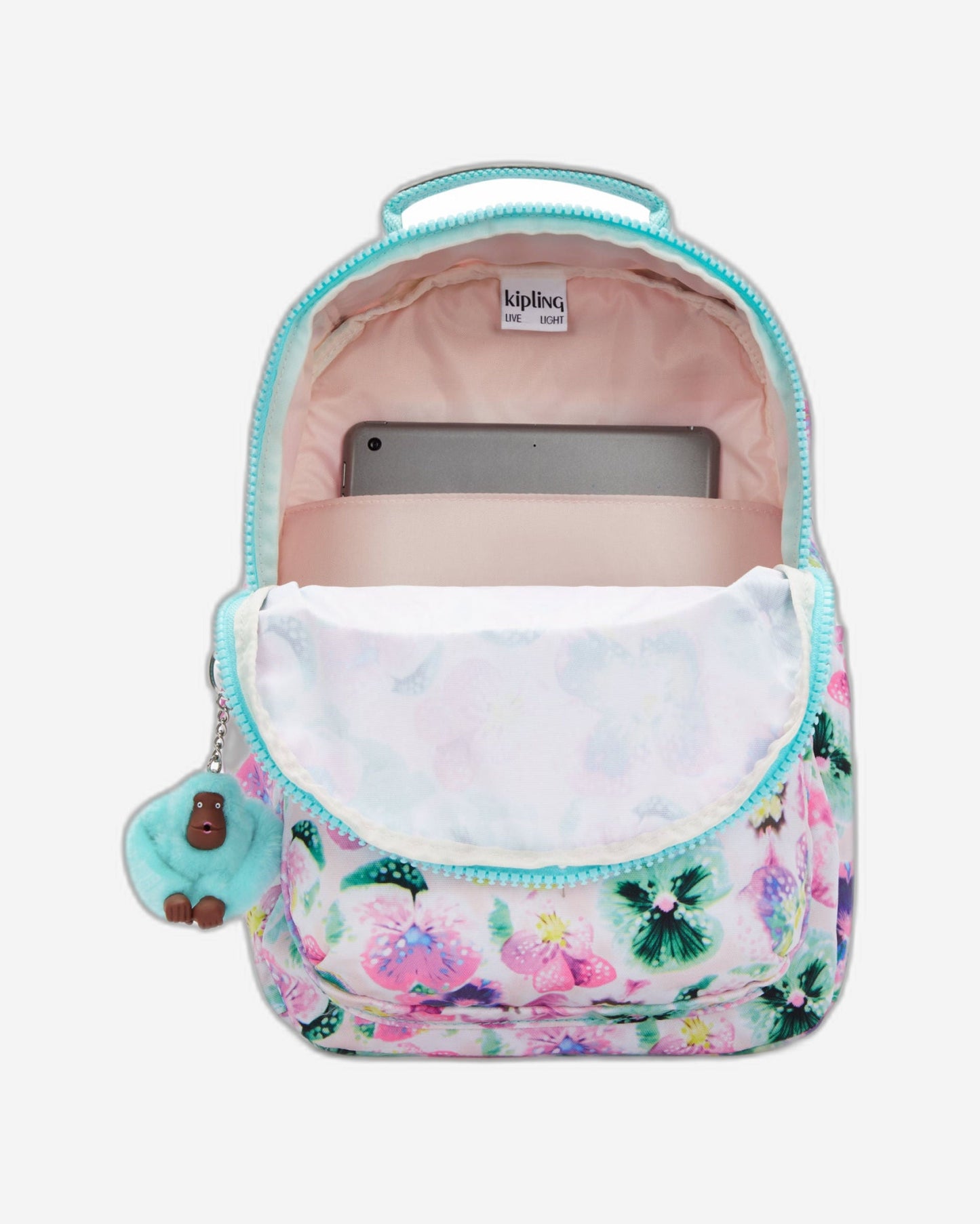 حقيبة ظهر صغيرة طراز Kipling Seoul S Aqua Blossom C2I5357-7EC