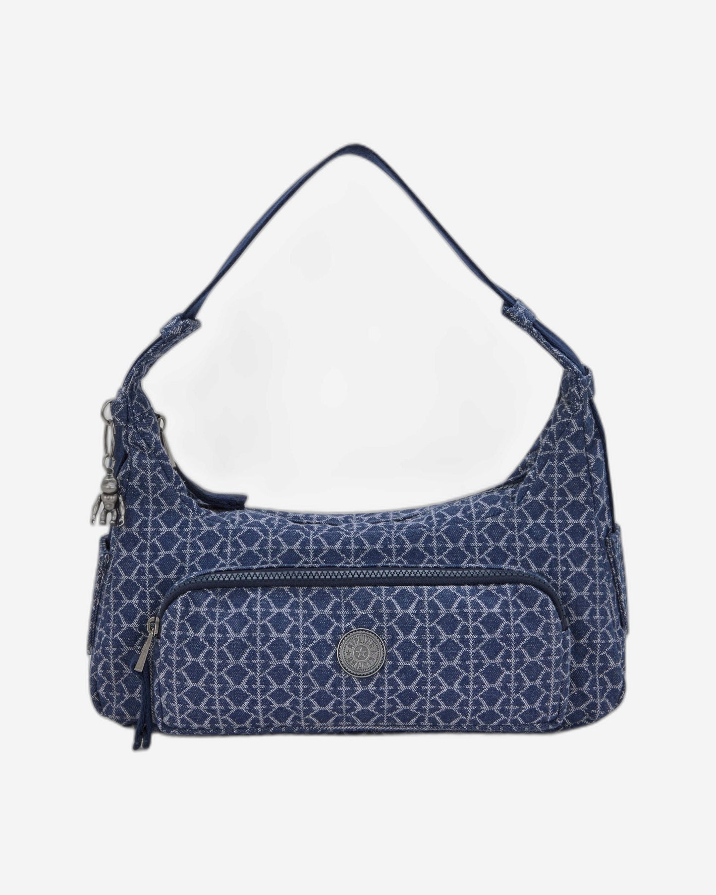 حقيبة كتف صغيرة من قماش الدنيم من Kipling Karis S Signature I5455-7PF