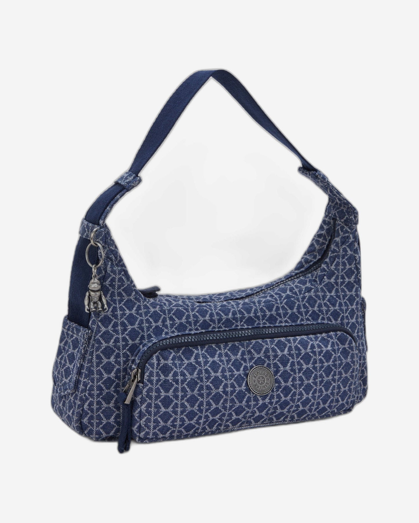 حقيبة كتف صغيرة من قماش الدنيم من Kipling Karis S Signature I5455-7PF