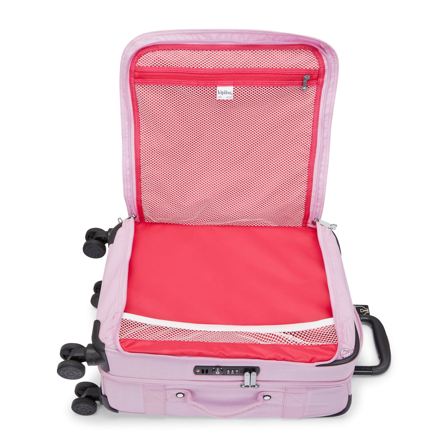 KIPLING-Spontaneous S-حقيبة سفر صغيرة بعجلات - Blooming Pink-I5508-R2C