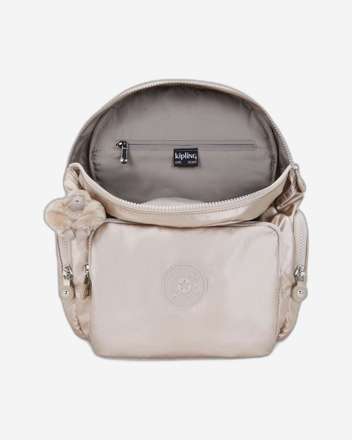 حقيبة الظهر الصغيرة Kipling City Zip S Metallic Glow C2I5634-48I