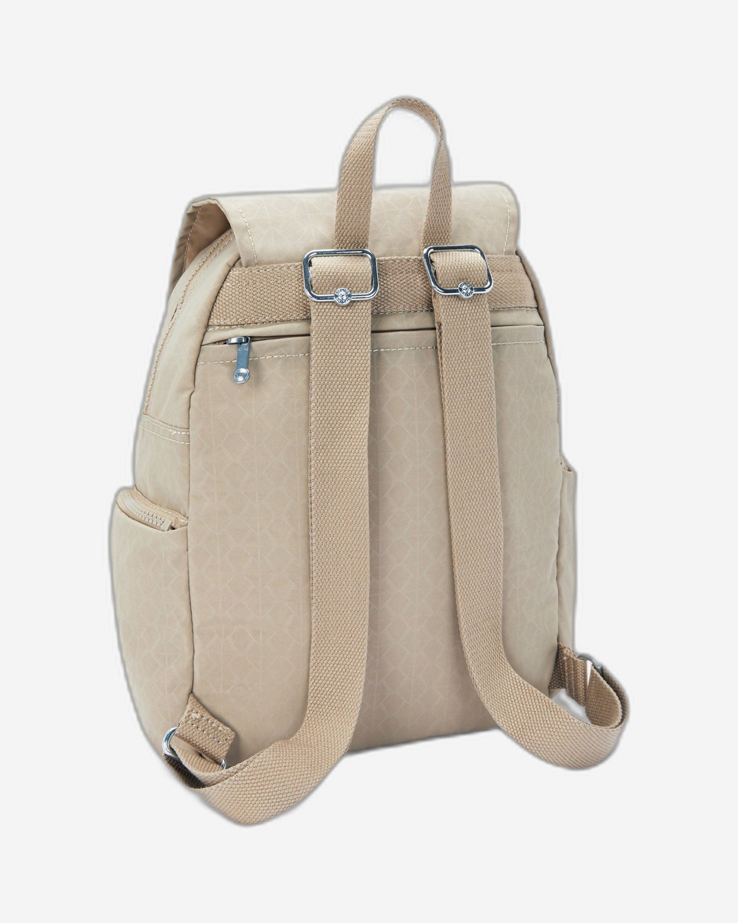 حقيبة ظهر صغيرة من Kipling City Zip S Signature باللون البيج المنقوش I5634-96A
