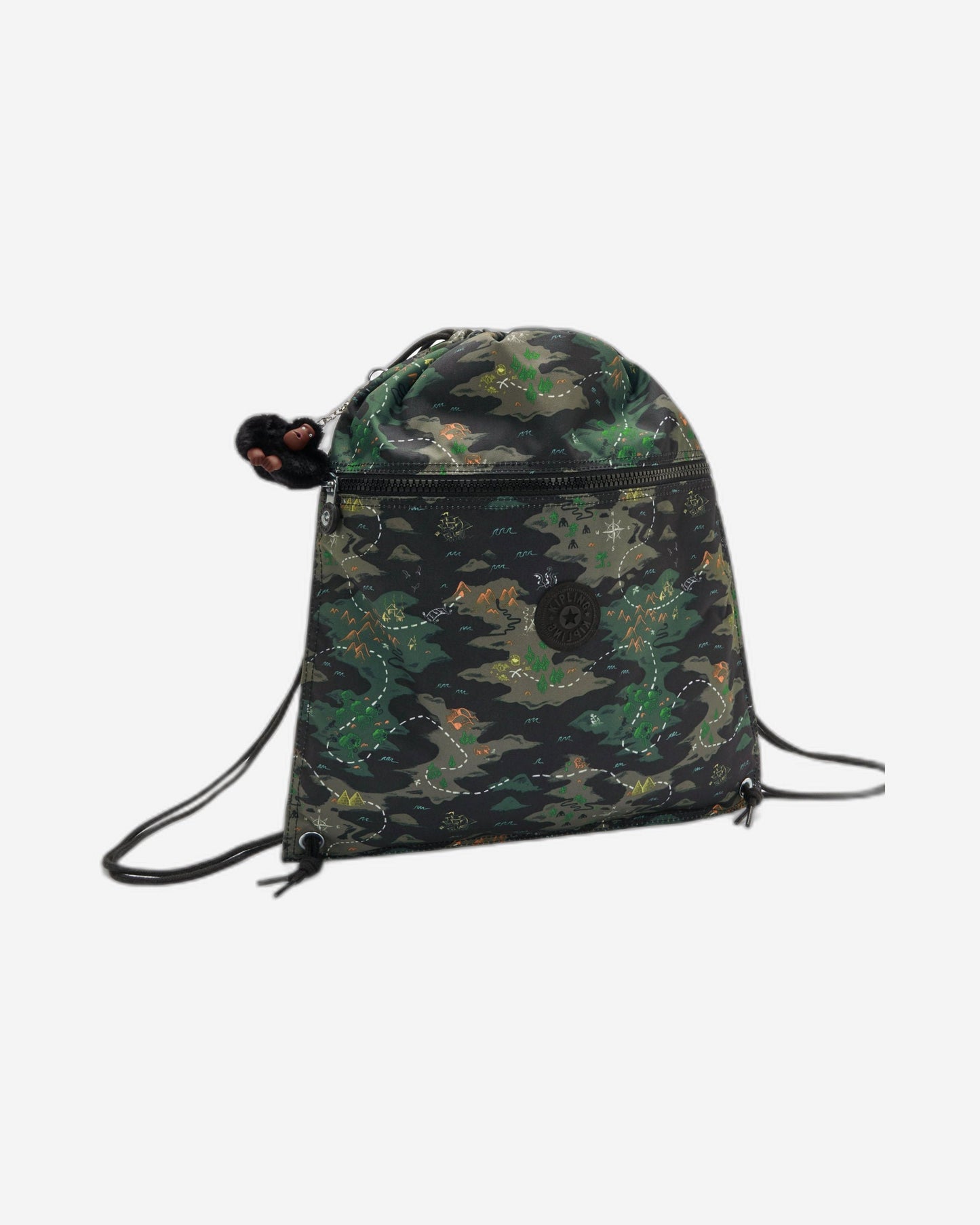 حقيبة ظهر KIPLING Supertaboo Camo Treasure متوسطة الحجم (مع رباط) I5637-3PB