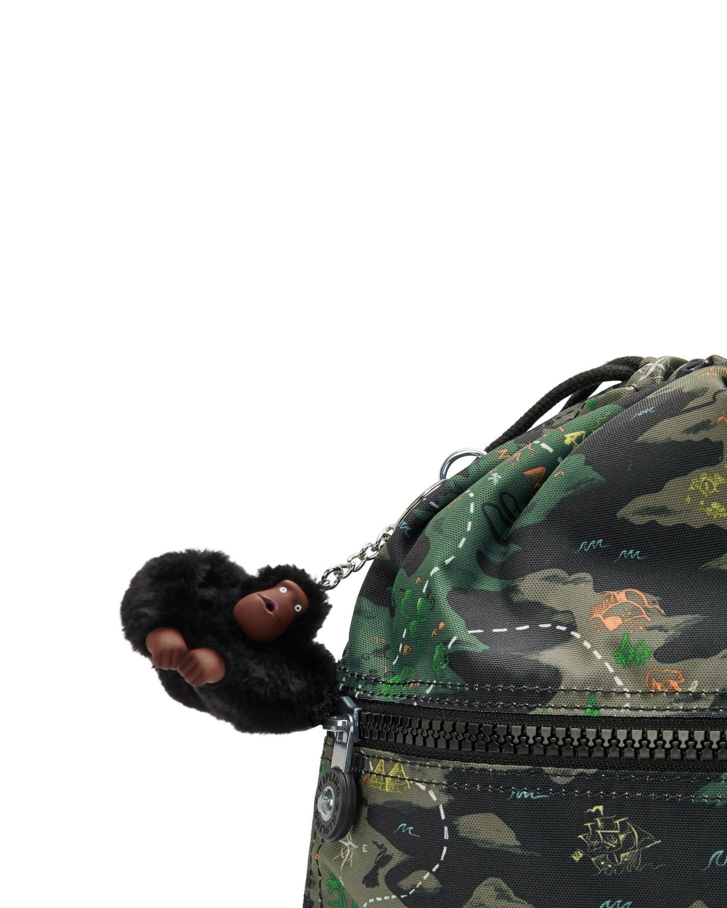 حقيبة ظهر KIPLING Supertaboo Camo Treasure متوسطة الحجم (مع رباط) I5637-3PB