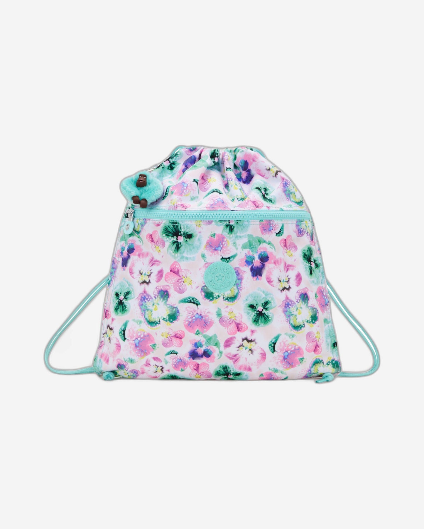 حقيبة ظهر Kipling Supertaboo Aqua Blossom متوسطة الحجم C2I5637-7EC