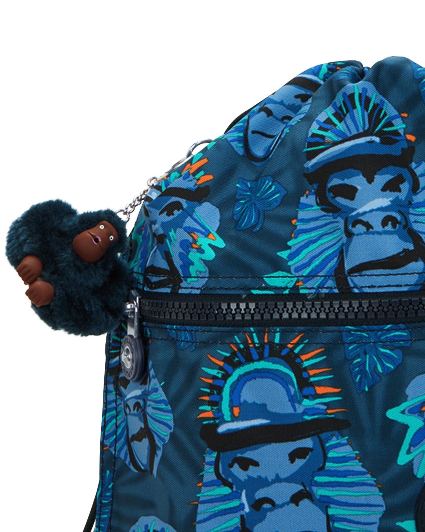 حقيبة ظهر Kipling Supertaboo Blue Monkey Fun متوسطة الحجم C2I5637-8HJ
