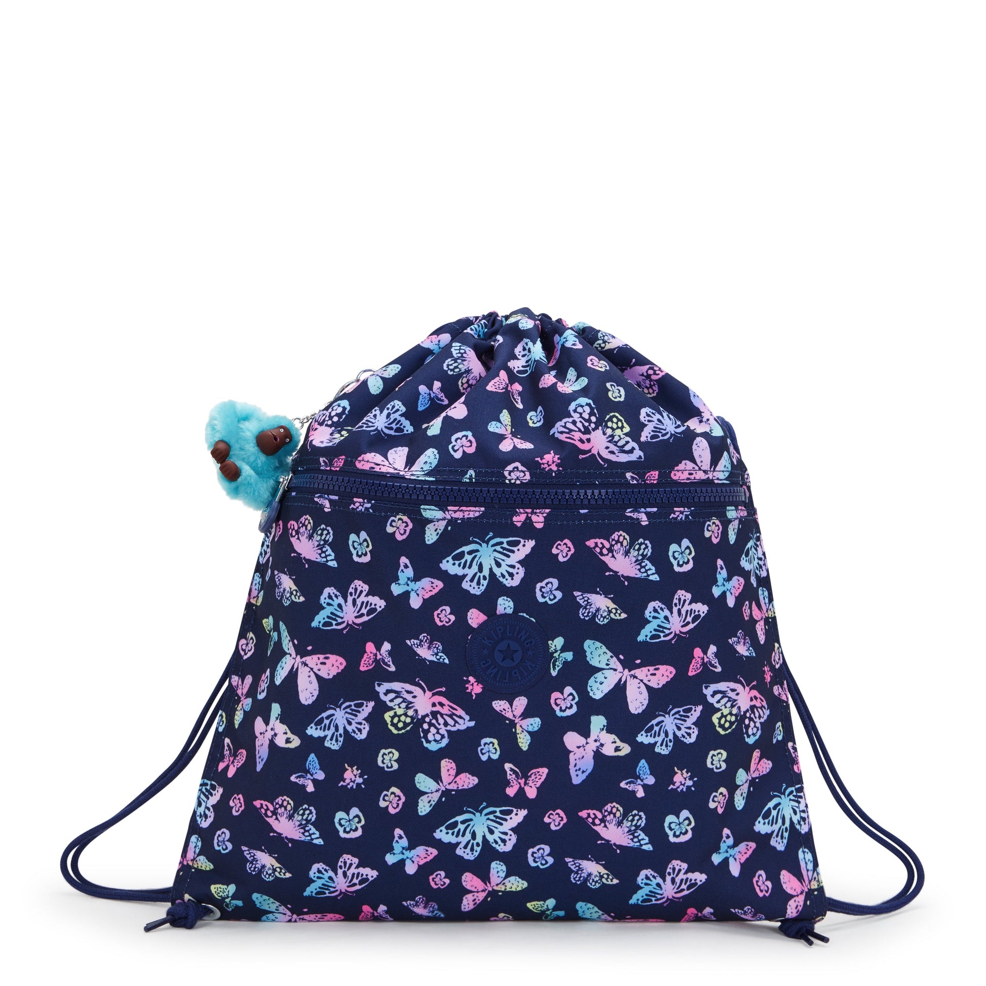 KIPLING-Supertaboo-Medium backpack (with drawstring)-Butterfly Fun-I5637-F5K