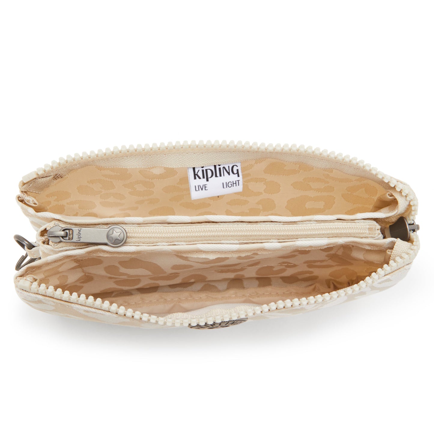 KIPLING-Creativity L-Large wallet-White Cheetah J-I5688-T8J