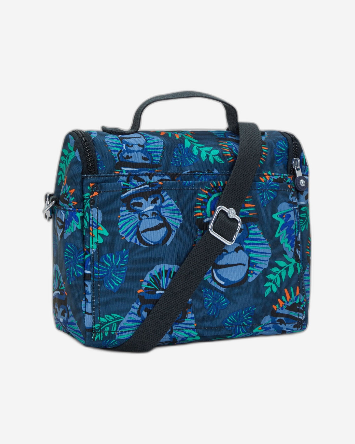 حقيبة غداء كبيرة من Kipling New Kichirou Blue Monkey Fun مع جراب عربة C2I5749-8HJ