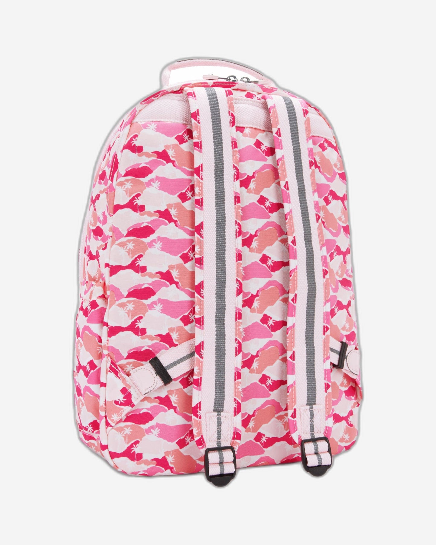حقيبة ظهر Kipling Seoul Lap Pink Palm كبيرة مع حجرة للكمبيوتر المحمول I5816-1BV