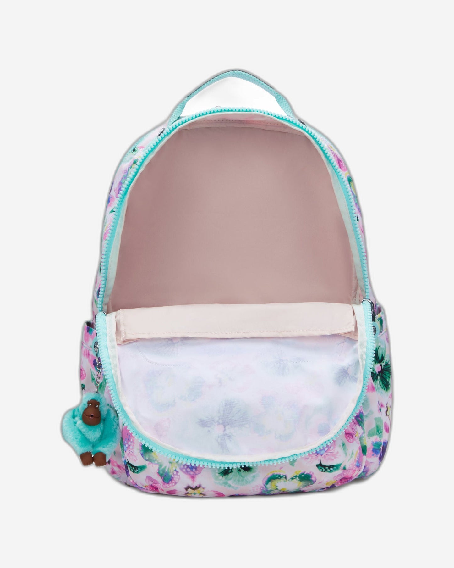 Kipling Seoul Lap Aqua Blossom حقيبة ظهر كبيرة C2I5816-7EC