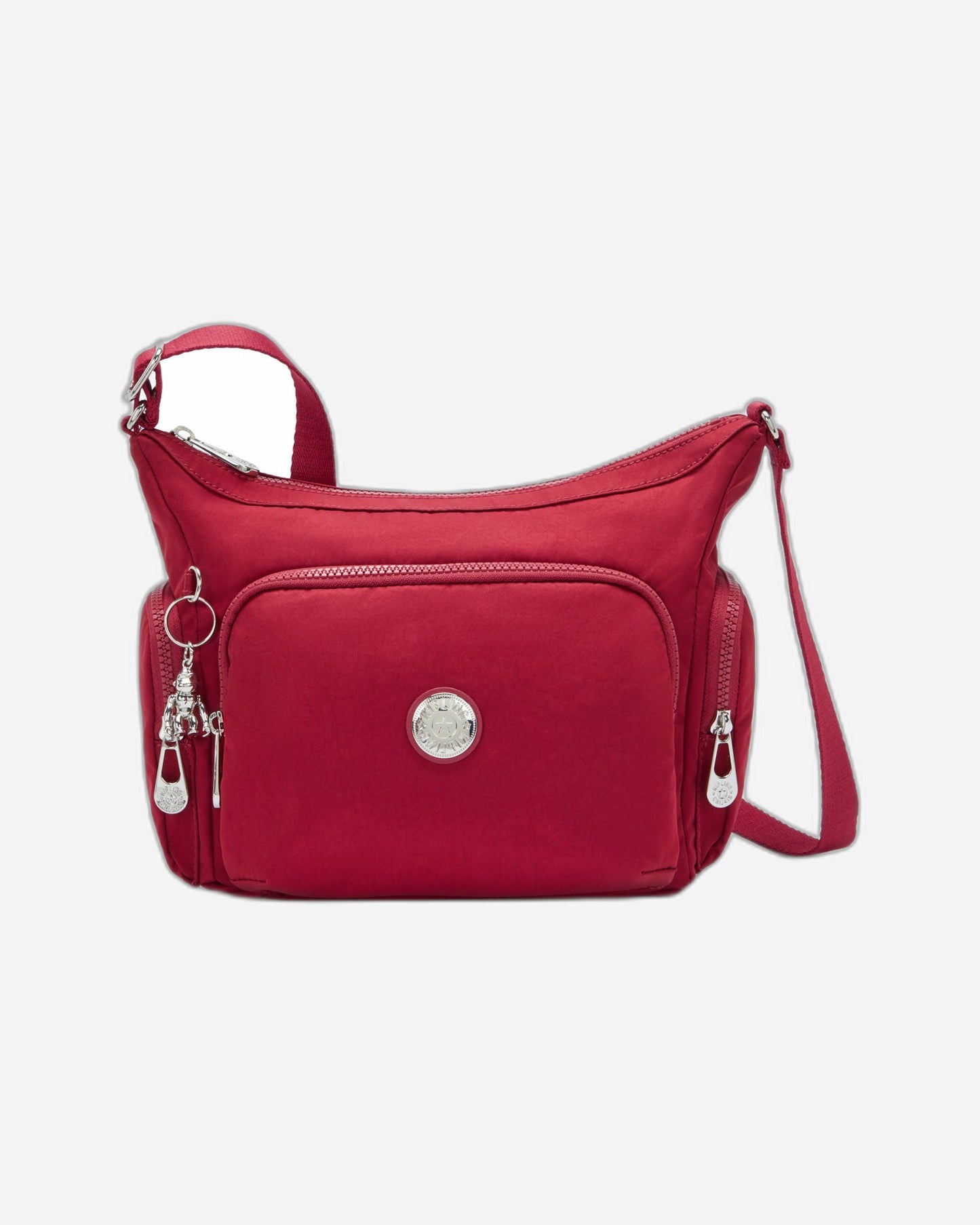 حقيبة كتف متوسطة الحجم Kipling Gabb S باللون الأحمر والنبيذ الأحمر I6041-6SE
