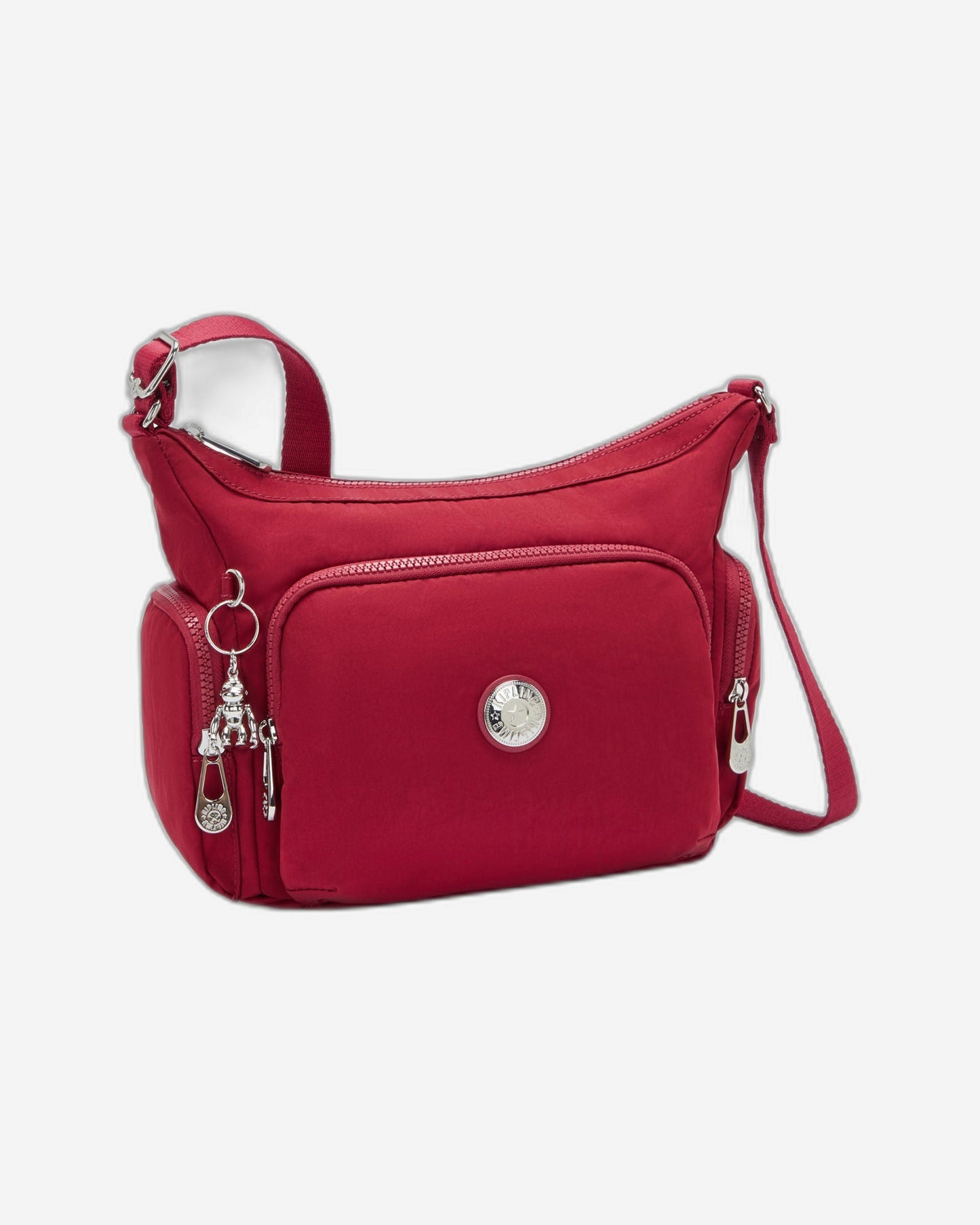حقيبة كتف متوسطة الحجم Kipling Gabb S باللون الأحمر والنبيذ الأحمر I6041-6SE