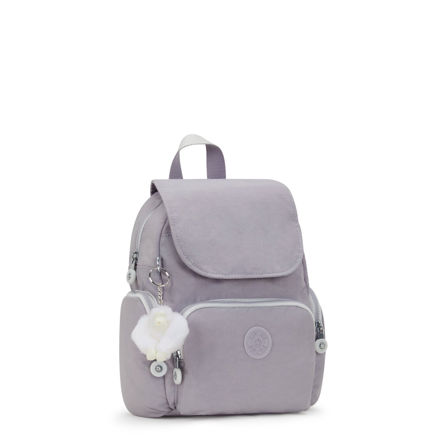 حقيبة ظهر KIPLING-City Zip Mini-Mini مع أحزمة قابلة للتعديل - رمادي فاتح - I6046-1FB