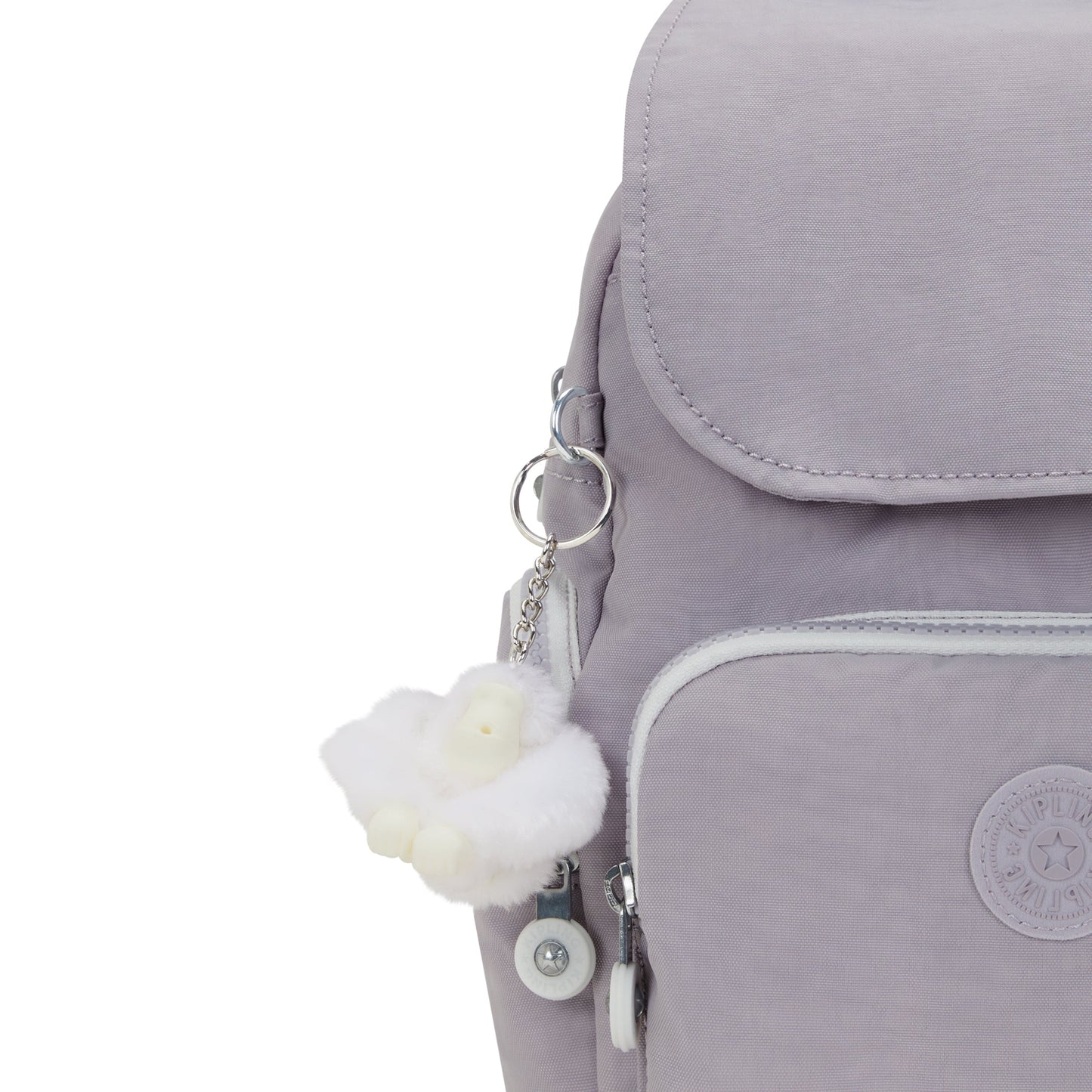 حقيبة ظهر KIPLING-City Zip Mini-Mini مع أحزمة قابلة للتعديل - رمادي فاتح - I6046-1FB