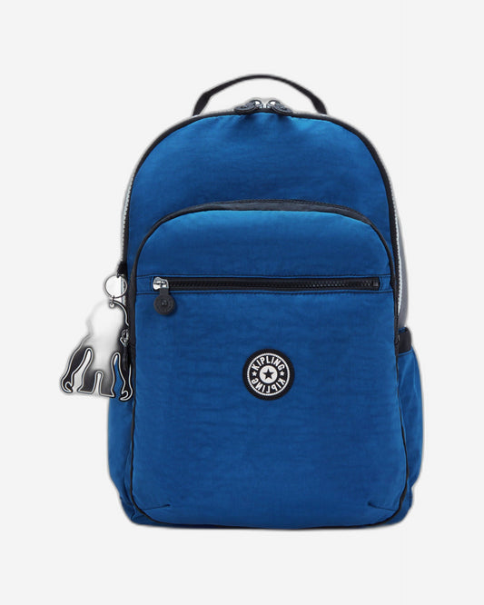 حقيبة ظهر كبيرة Kipling Seoul Lap Scuba Blue طراز I6180-9Ek مع جيب للابتوب