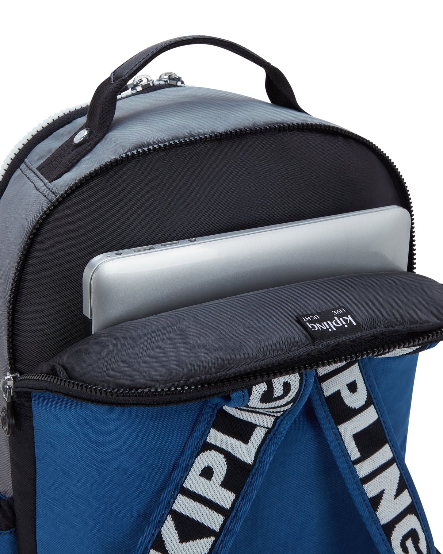 حقيبة ظهر Kipling Seoul Lap Scuba Blue Bl كبيرة مع حجرة للكمبيوتر المحمول I6180-9EK