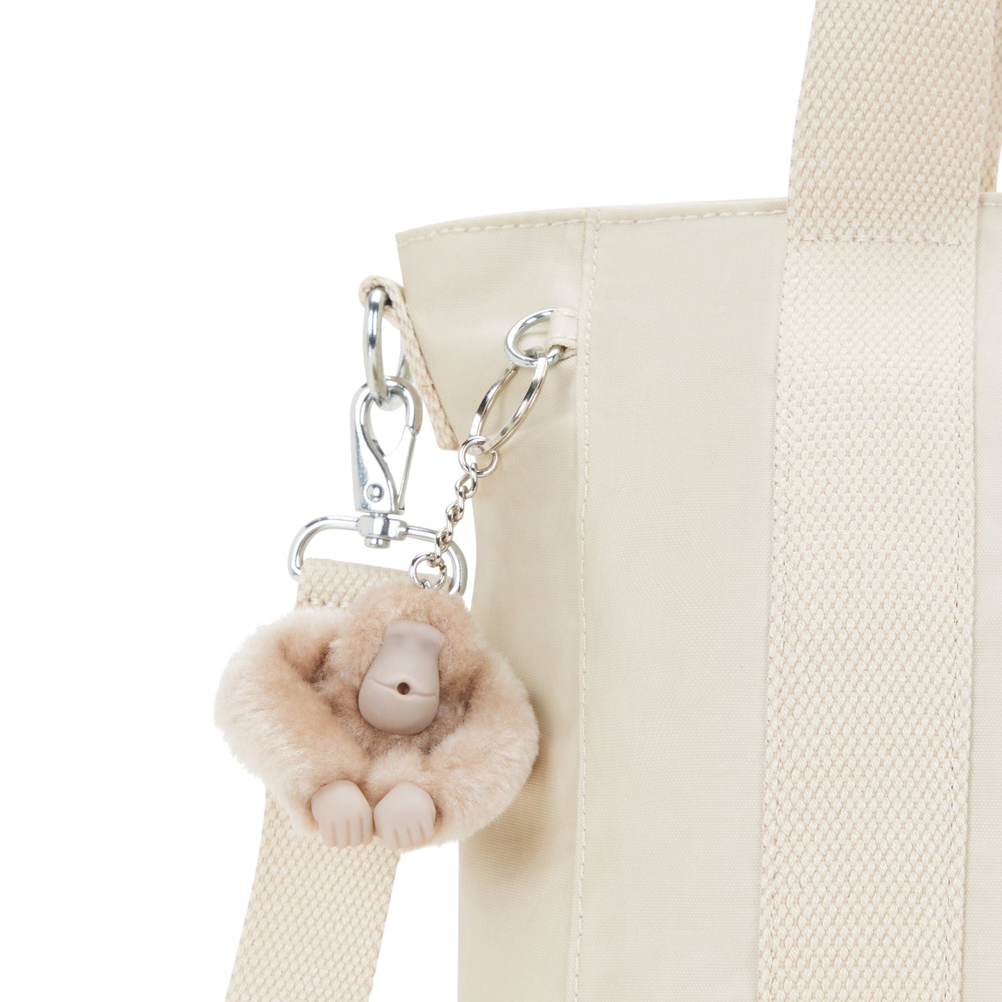 KIPLING-Asseni S-حقيبة توت صغيرة (بحزام كتف قابل للإزالة)-بيج لؤلؤي-I6232-3KA