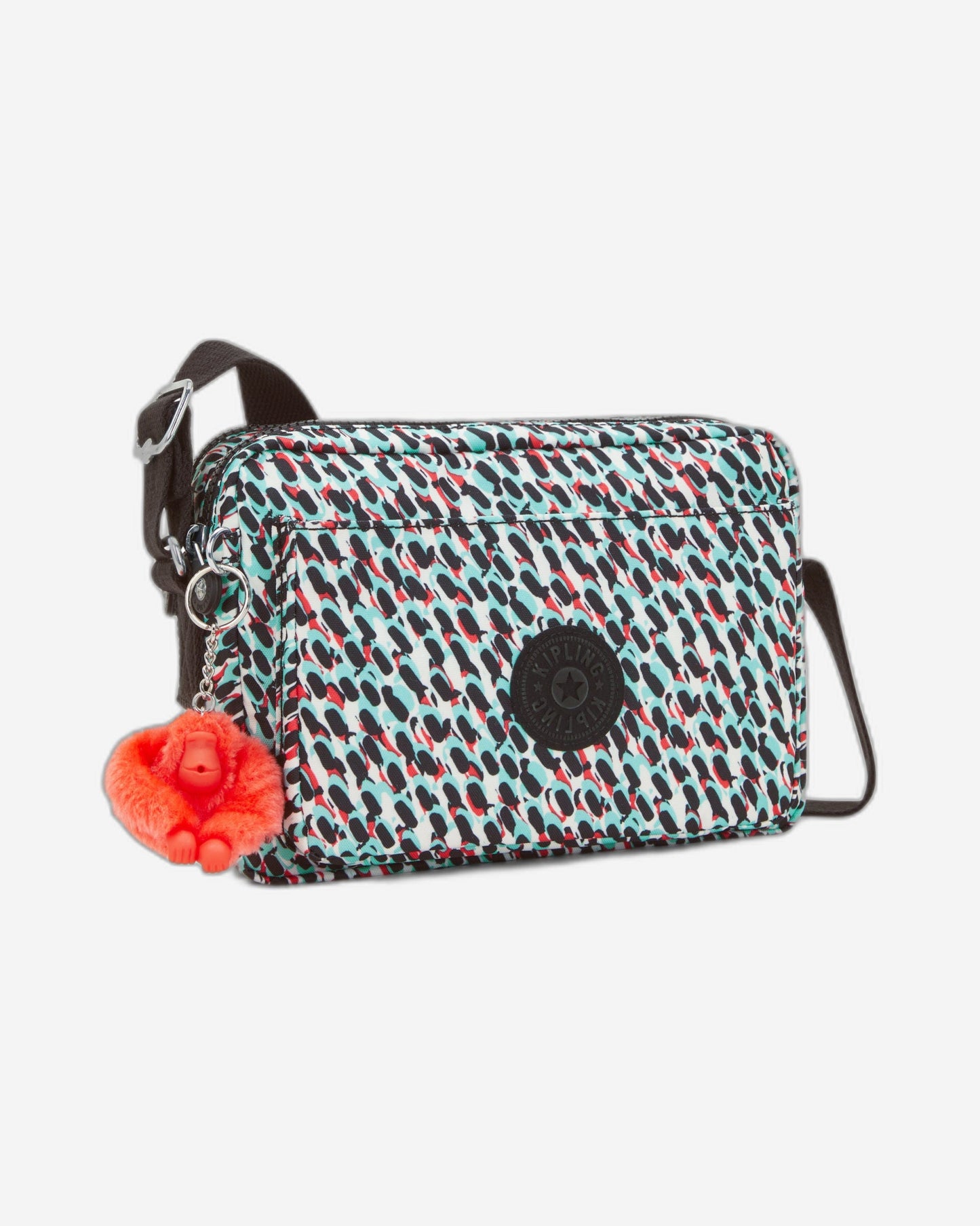 حقيبة كروس متوسطة بطبعة تجريدية من Kipling Abanu طراز C2I6237-GN6