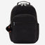 حقيبة ظهر Kipling Seoul College Extra True Black Large مع حجرة للكمبيوتر المحمول I6350-J99