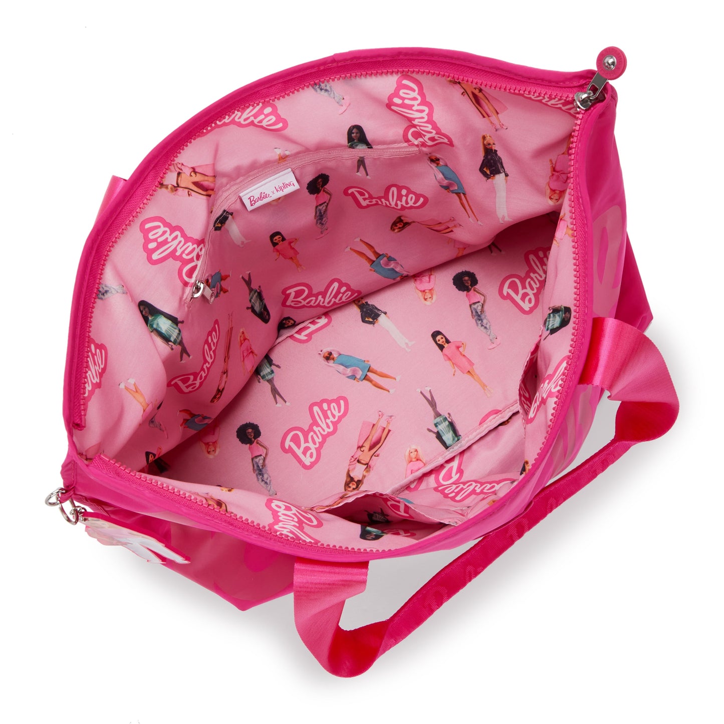 حقيبة تسوق KIPLING-Jacey M-Large Barbie™ مع جراب عربة - وردي قوي - I6814-BA2