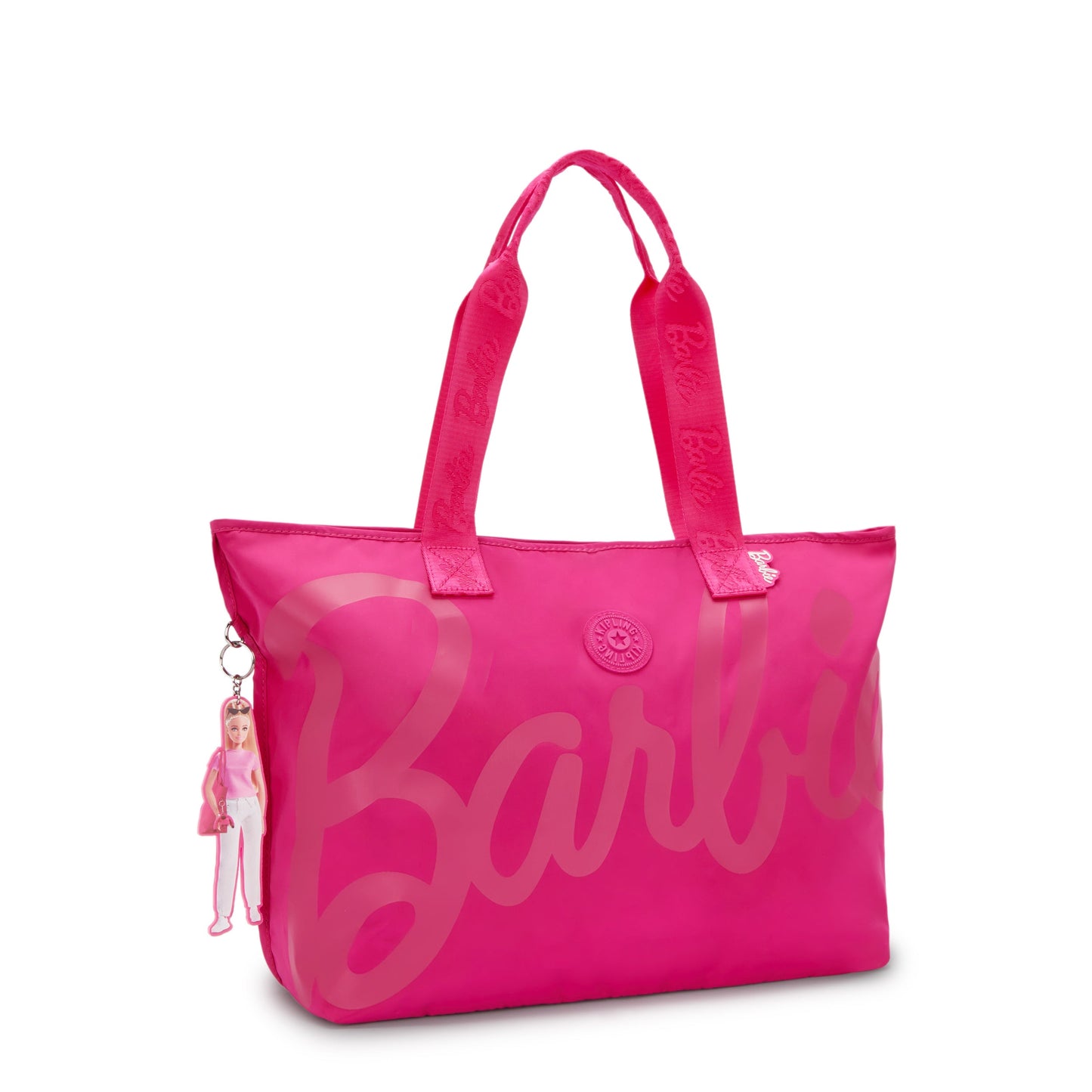 حقيبة تسوق KIPLING-Jacey M-Large Barbie™ مع جراب عربة - وردي قوي - I6814-BA2