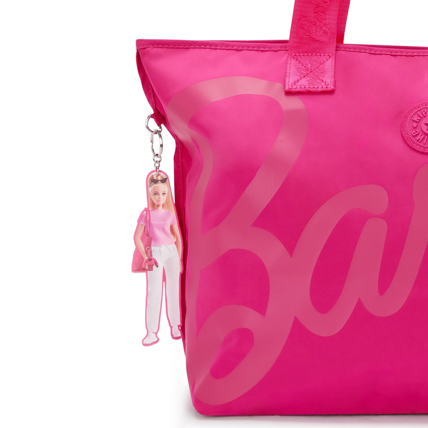 حقيبة تسوق KIPLING-Jacey M-Large Barbie™ مع جراب عربة - وردي قوي - I6814-BA2
