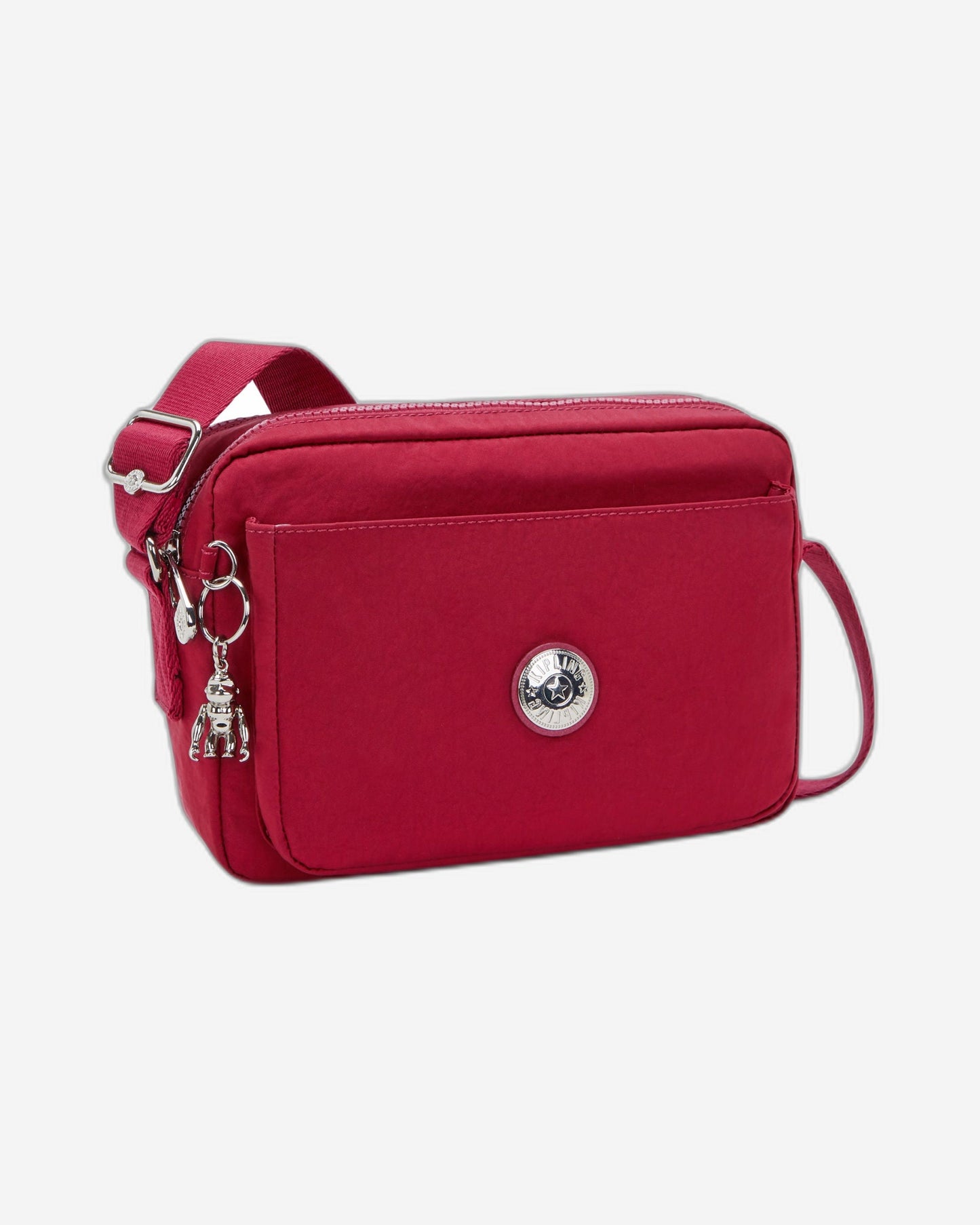 حقيبة كتف متوسطة الحجم Kipling Abanu M باللون الأحمر والنبيذ الأحمر I6847-6SE