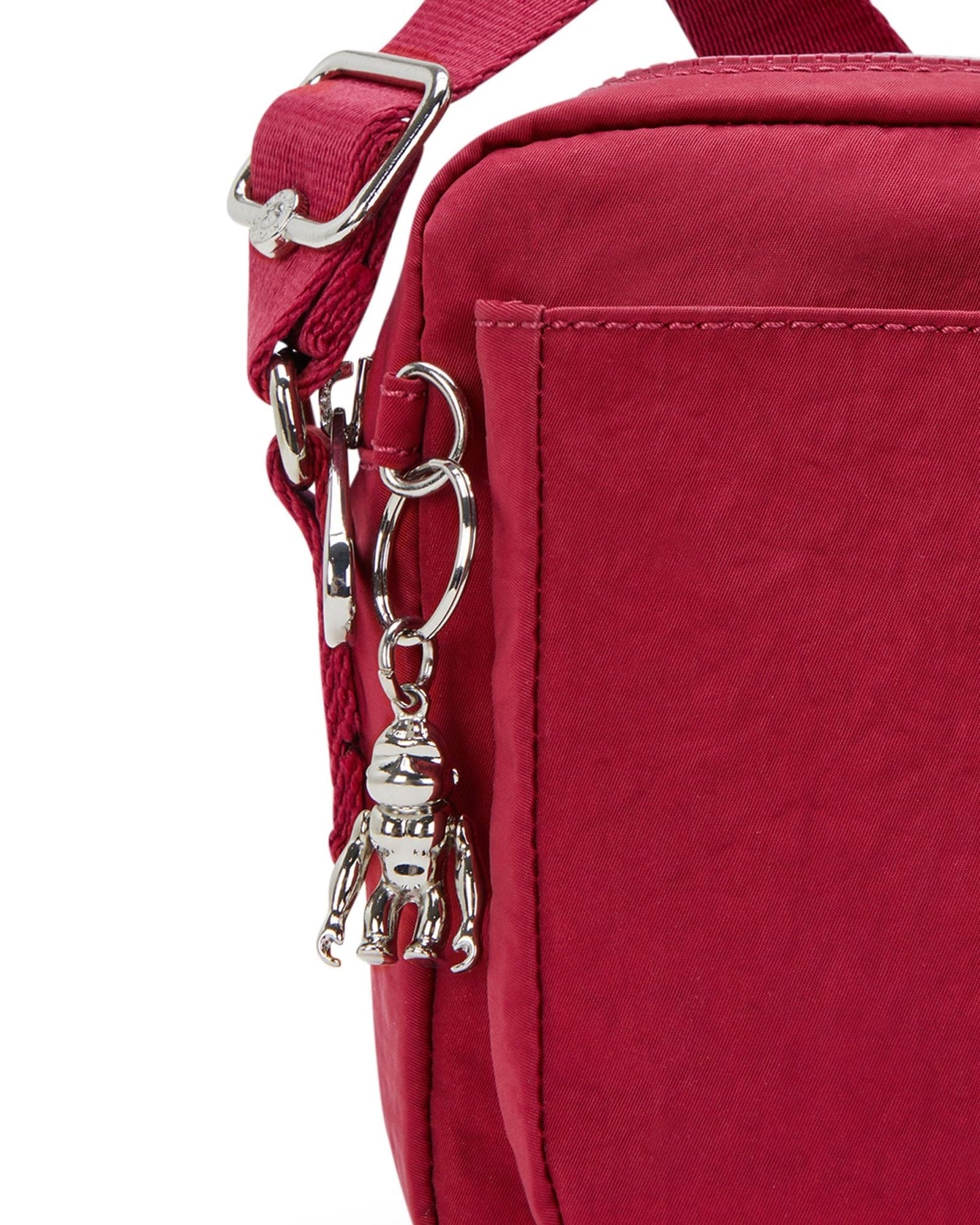 حقيبة كتف متوسطة الحجم Kipling Abanu M باللون الأحمر والنبيذ الأحمر I6847-6SE