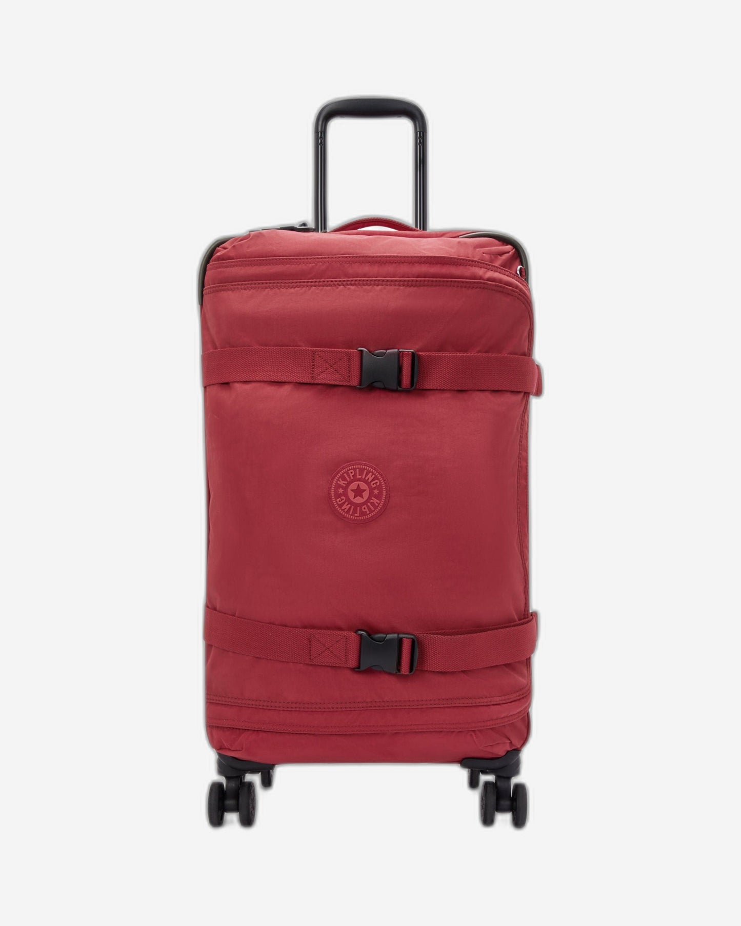 حقيبة سفر Kipling Spontaneous M متوسطة الحجم بعجلات، لون أحمر جذاب، I6918-4SS