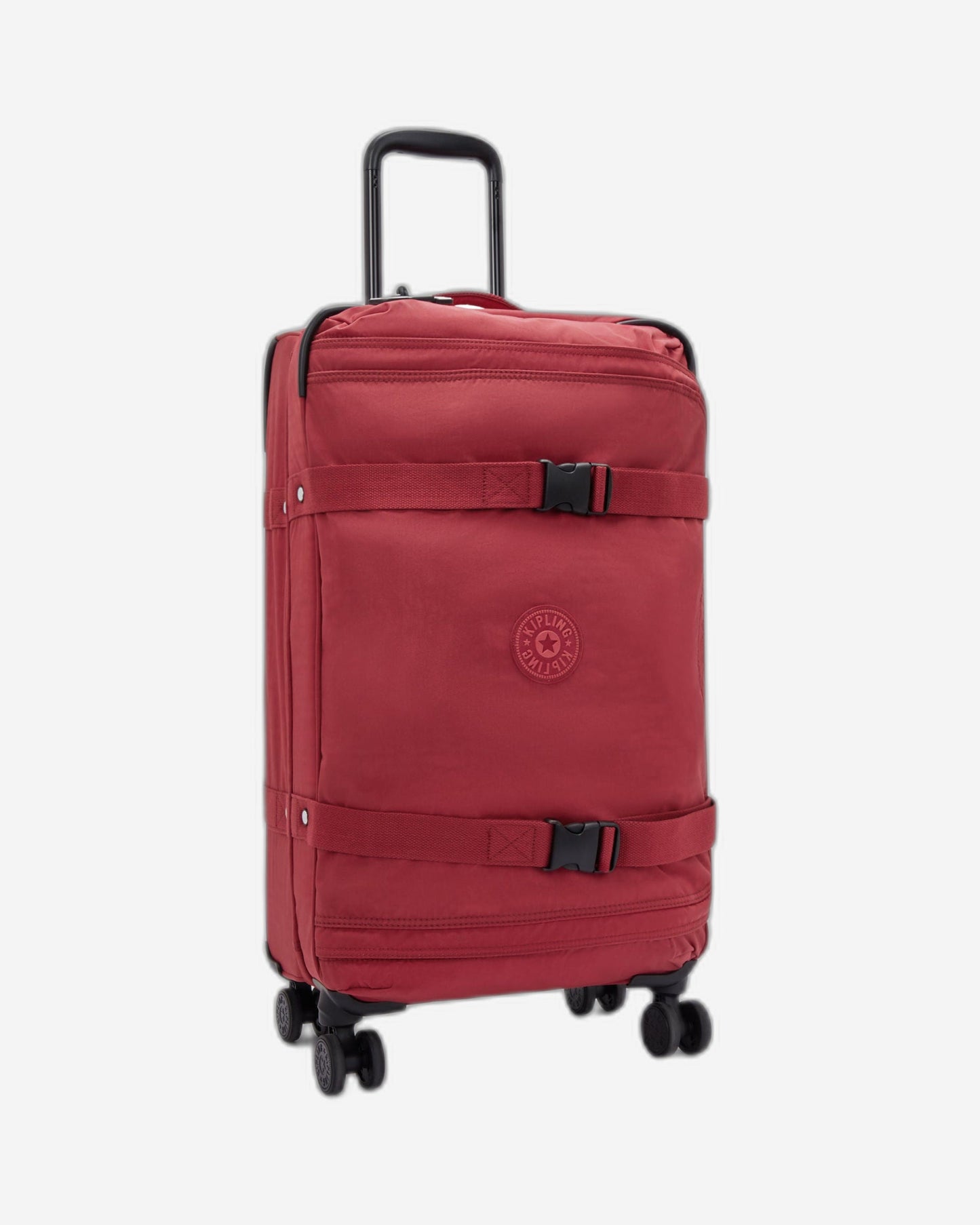 حقيبة سفر Kipling Spontaneous M متوسطة الحجم بعجلات، لون أحمر جذاب، I6918-4SS