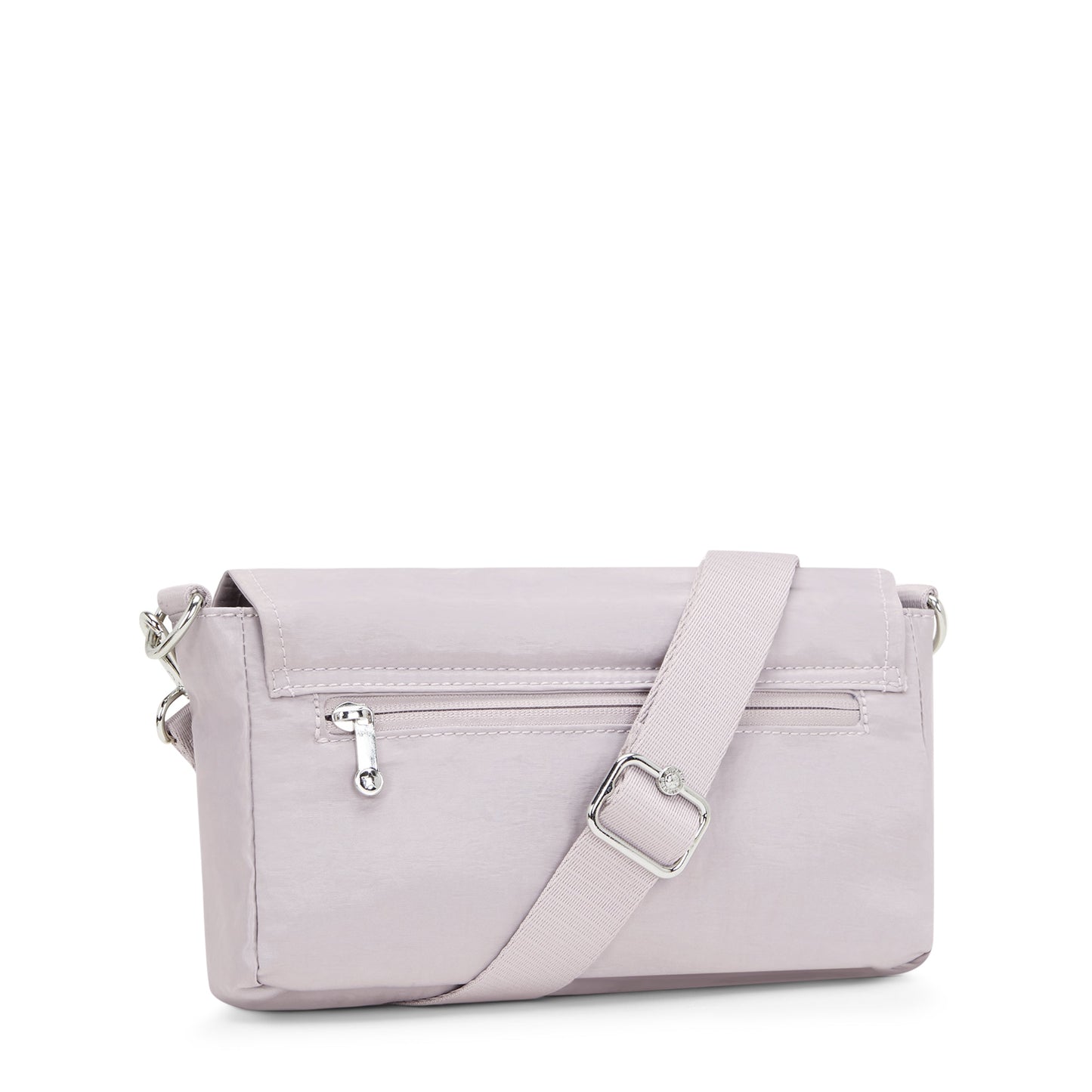KIPLING-Aras-حقيبة كتف صغيرة (بحزام قابل للإزالة)-فضي لامع-I6941-K6G