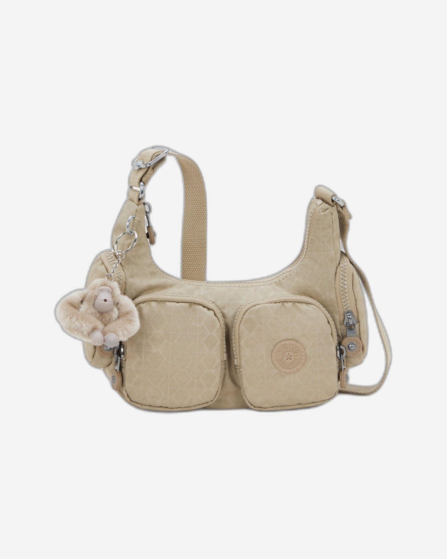 حقيبة كتف صغيرة Kipling Rikka Mini Sign Beige Embed I7005-96A