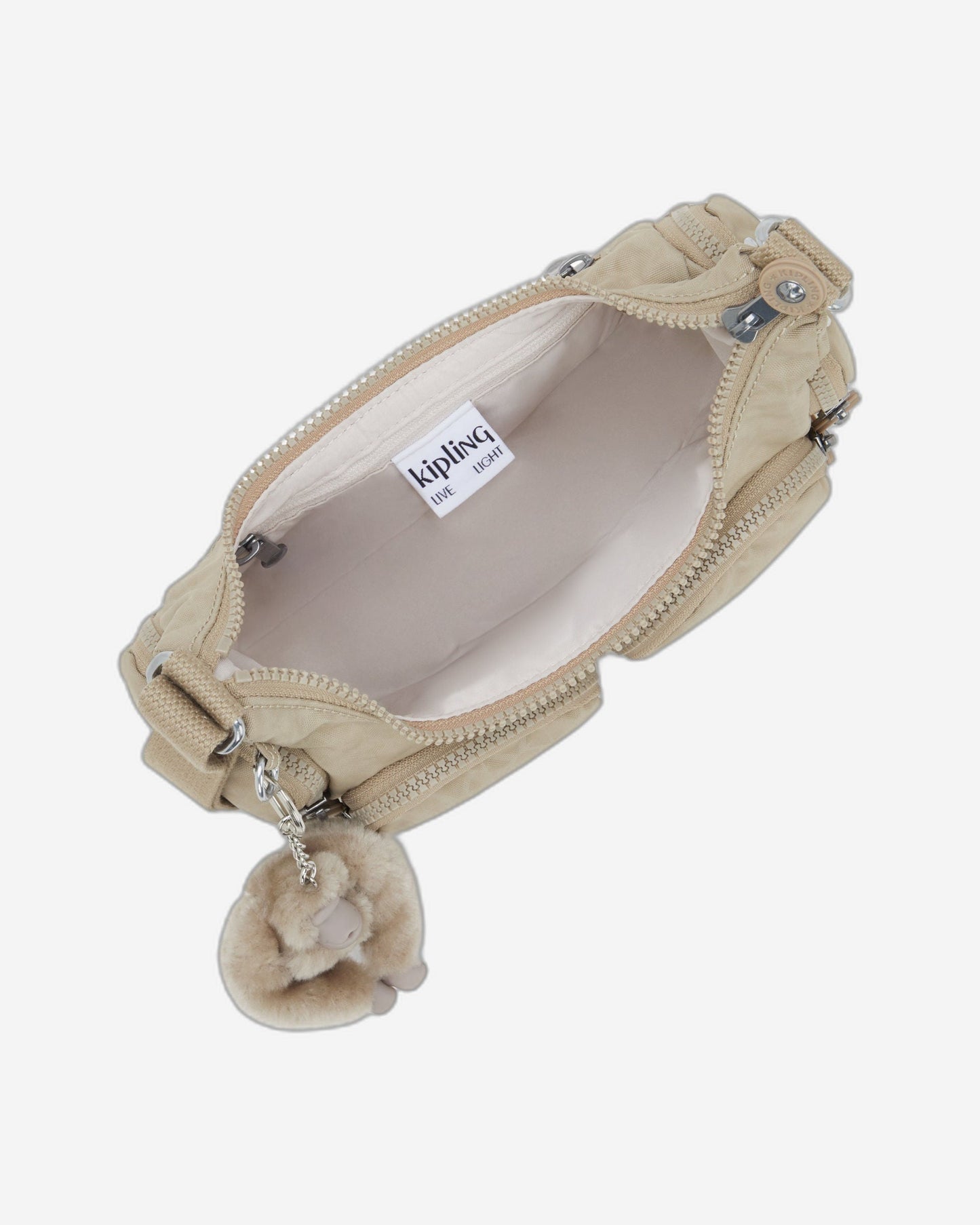 حقيبة كتف صغيرة Kipling Rikka Mini Sign Beige Embed I7005-96A