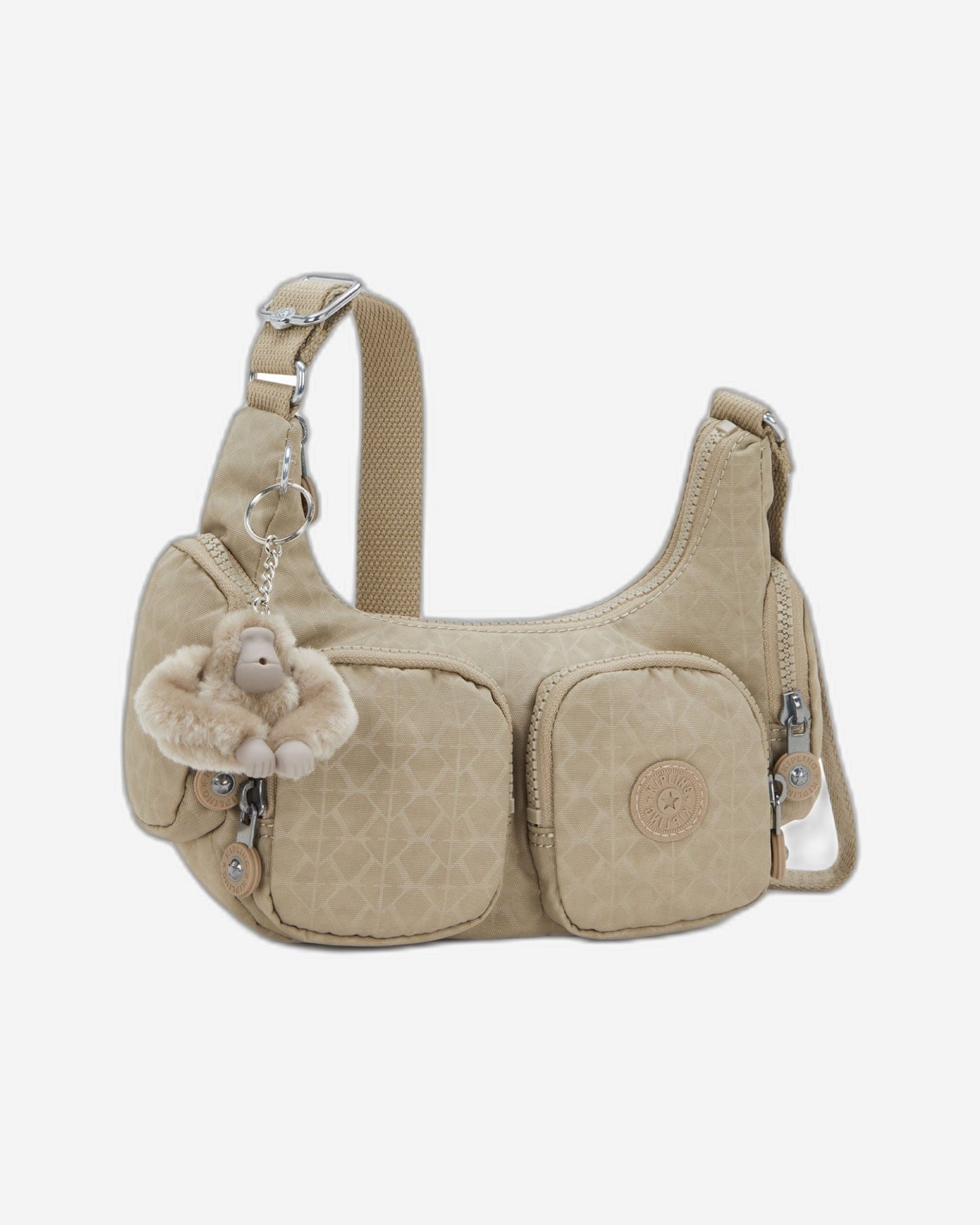 حقيبة كتف صغيرة Kipling Rikka Mini Sign Beige Embed I7005-96A
