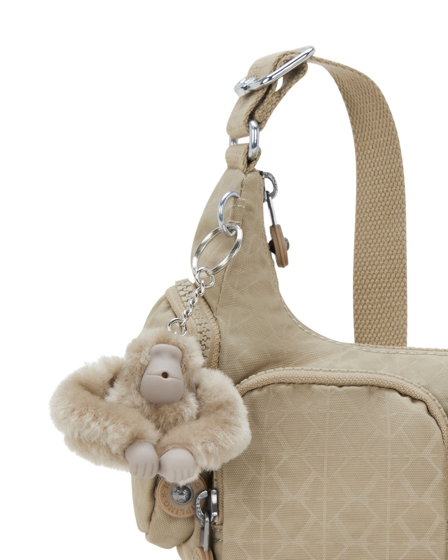 حقيبة كتف صغيرة Kipling Rikka Mini Sign Beige Embed I7005-96A