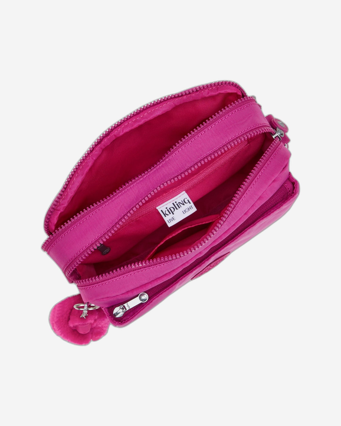 حقيبة Kipling Abanu M متوسطة الحجم باللون الفوشيا المتوهجة I7076-3KU