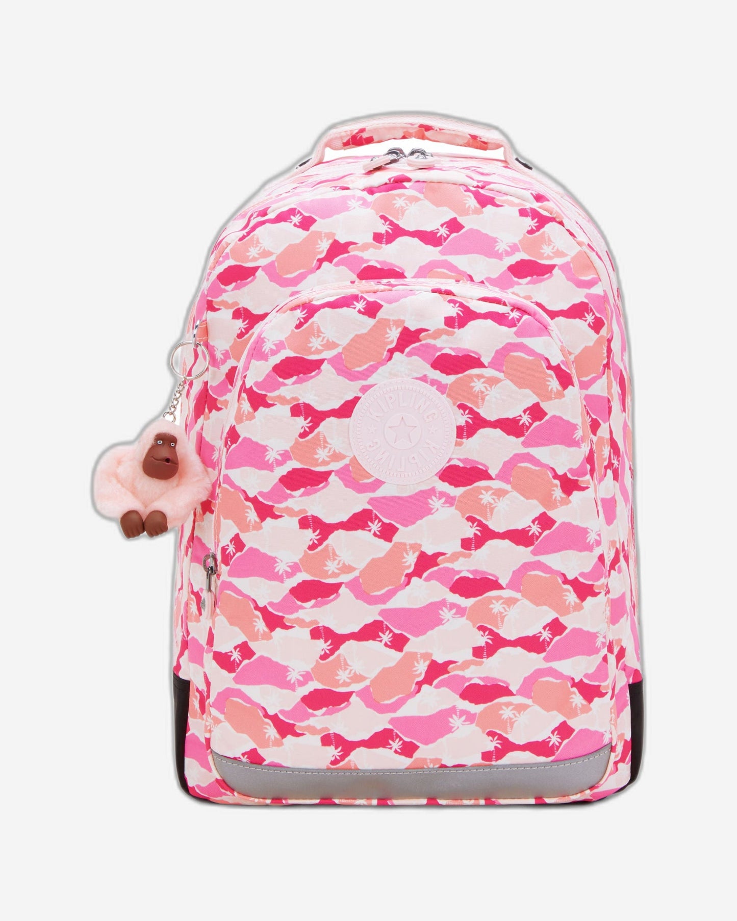 حقيبة ظهر Kipling Class Room Pink Palm كبيرة مع حجرة للكمبيوتر المحمول I7090-1BV