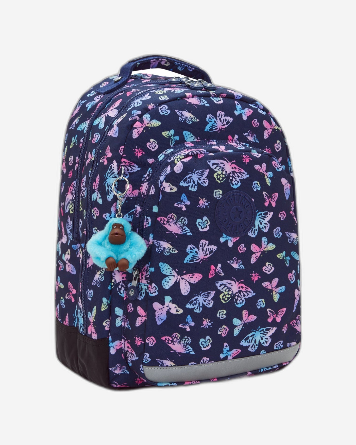 حقيبة ظهر كبيرة بتصميم Butterfly Fun من Kipling Class Room C2I7090-F5K