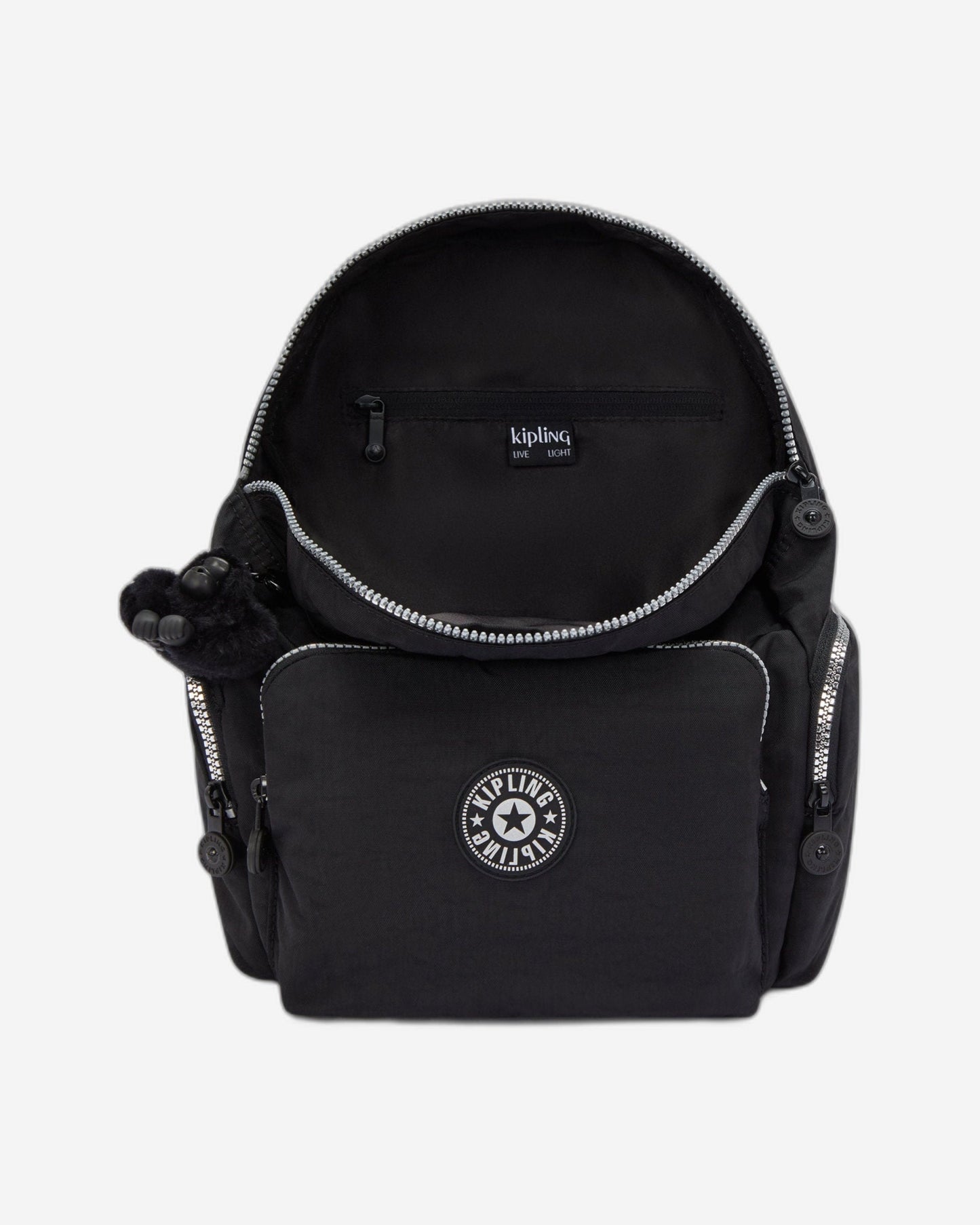 حقيبة ظهر Kipling City Zip S Glorious Silver صغيرة I7354-9SB
