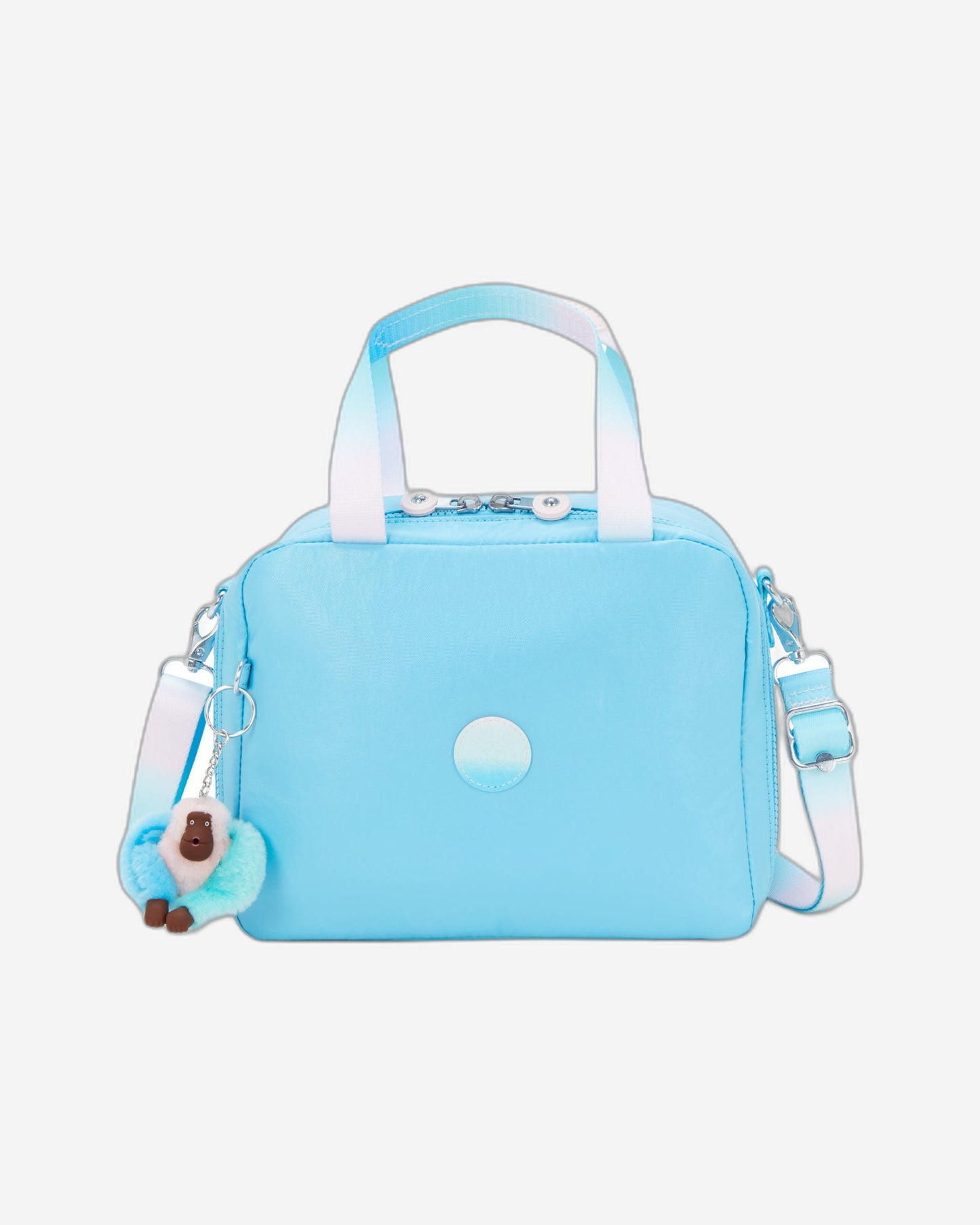 حقيبة غداء كبيرة Kipling Miyo Sea Blue Met مع جراب عربة I7363-52D