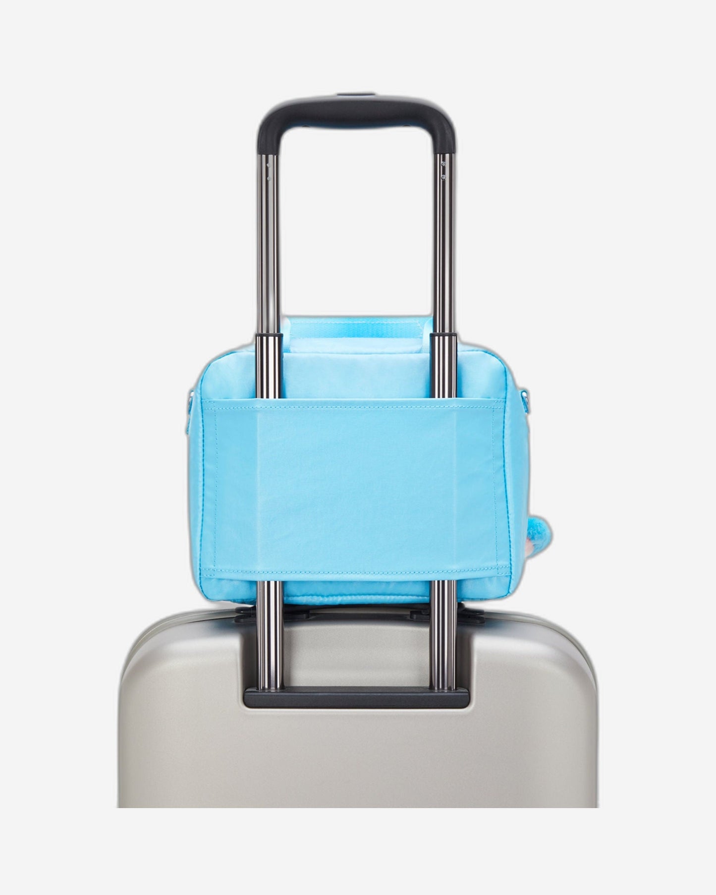 حقيبة غداء كبيرة Kipling Miyo Sea Blue Met مع جراب عربة I7363-52D