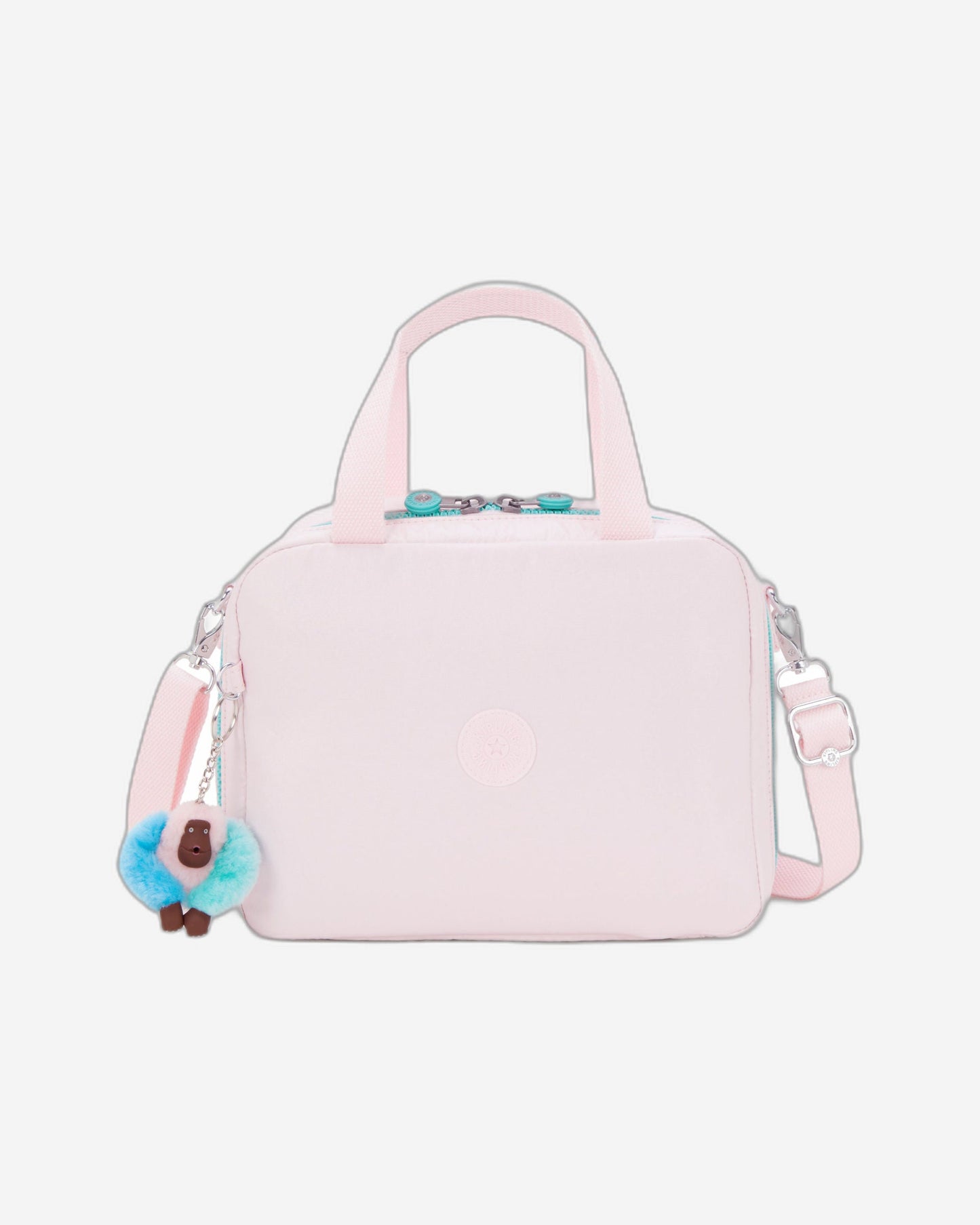 حقيبة غداء كبيرة Kipling Miyo Sea Pink Met مع جراب عربة I7363-52J