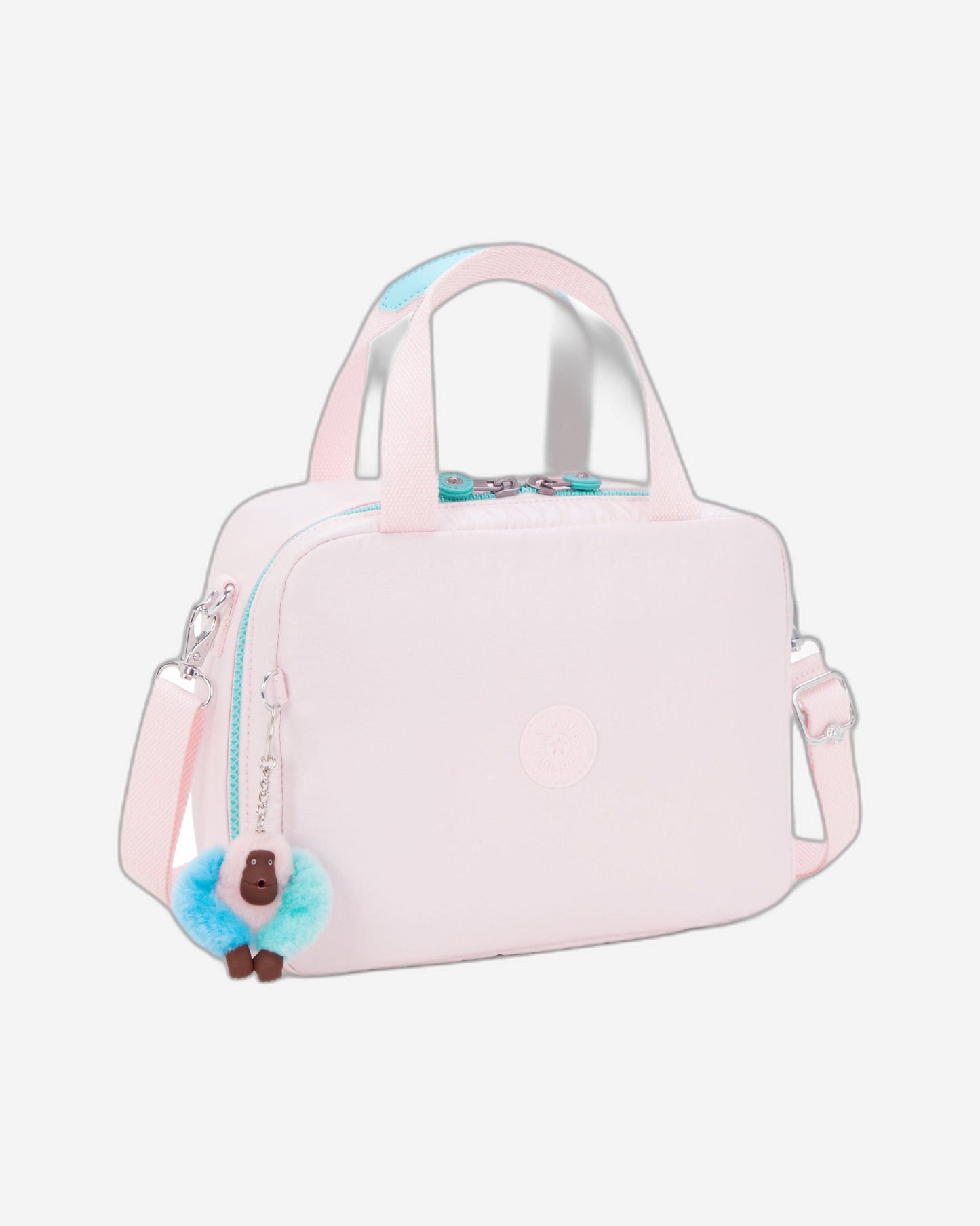 حقيبة غداء كبيرة Kipling Miyo Sea Pink Met مع جراب عربة I7363-52J