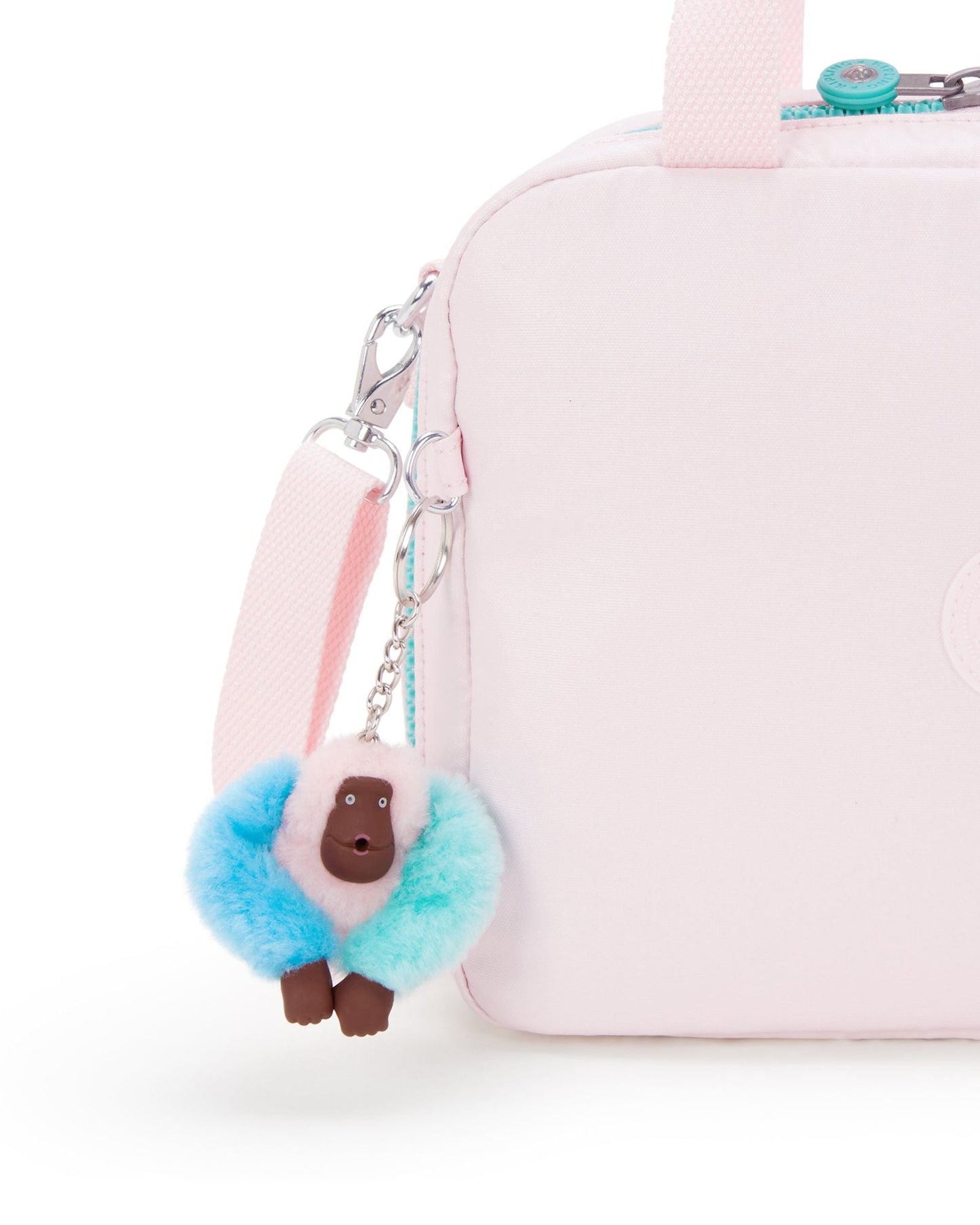 حقيبة غداء كبيرة Kipling Miyo Sea Pink Met مع جراب عربة I7363-52J