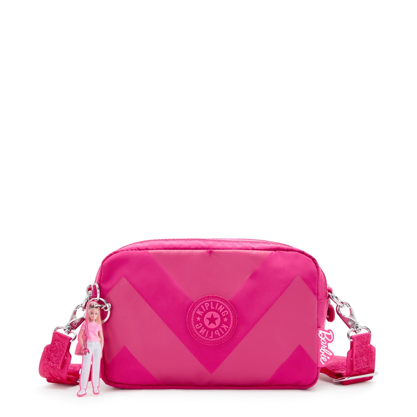 KIPLING-Milda-Barbie™ Milda Crossbody Bag With Detachable and Adjustable Shoulder Straps-Power Pink-I7473-BA2